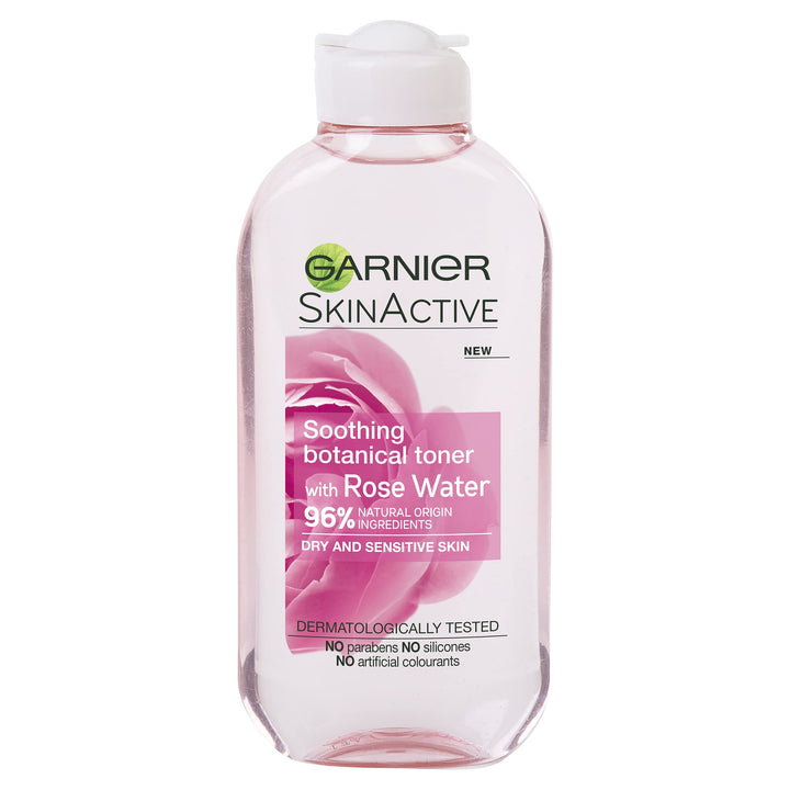 Garnier Natural Rose Water Toner Sensitive Skin 200ml (Packaging May Vary) Halalzen