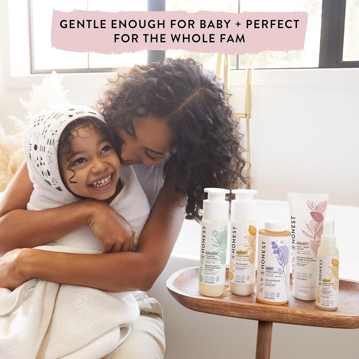 The Honest Company Baby Shampoo, Body Wash & Conditioner Duo, 2-in-1 Cleansing, Silicone-Free, Naturally Derived, Lavender Calm Scent, 20 fl oz Halalzen