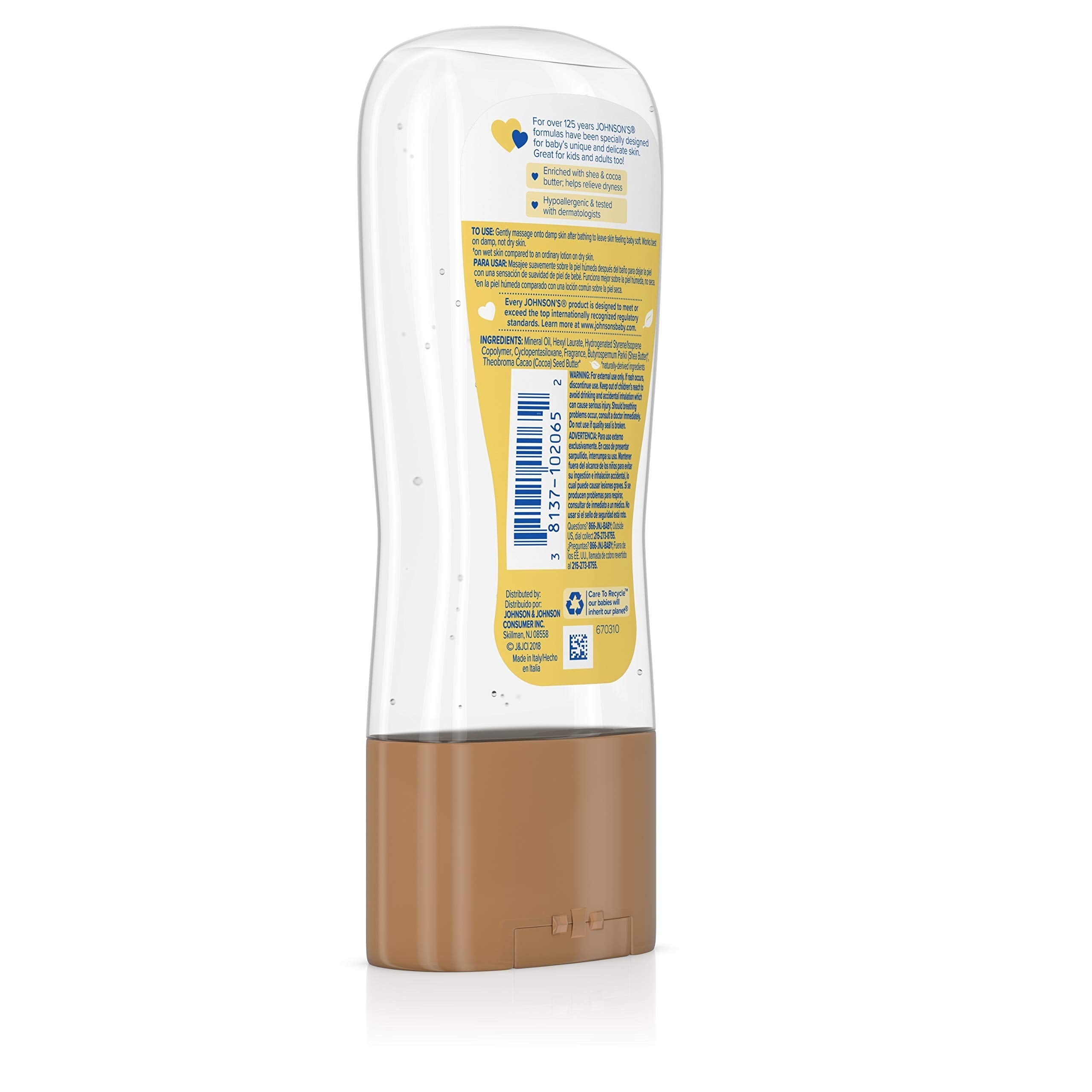 Johnson's Baby Oil Gel Enriched With Shea and Cocoa Butter, Great for Baby Massage, 6.5 fl. oz (Packaging May Vary) Halalzen