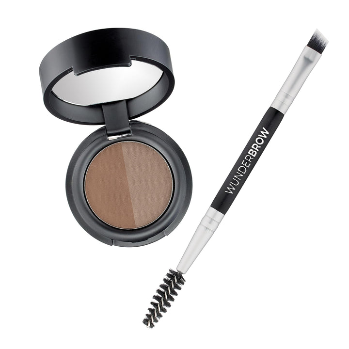 Soft Brow Define & Fill Powder Duo, Includes Dual ended Brush, Vegan and Cruelty Free (Brunette) Halalzen