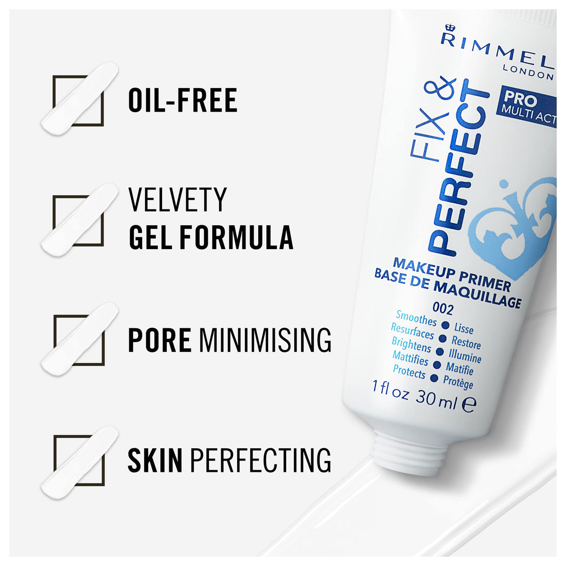 Rimmel Fix & Perfect Makeup Primer, 30ml (Pack of 1) Halalzen