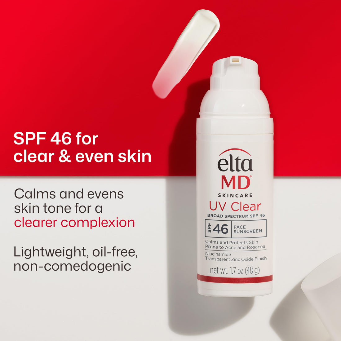 EltaMD UV Clear Face Sunscreen, Oil Free Sunscreen for Sensitive Skin with Zinc Oxide, Dermatologist Recommended Halalzen
