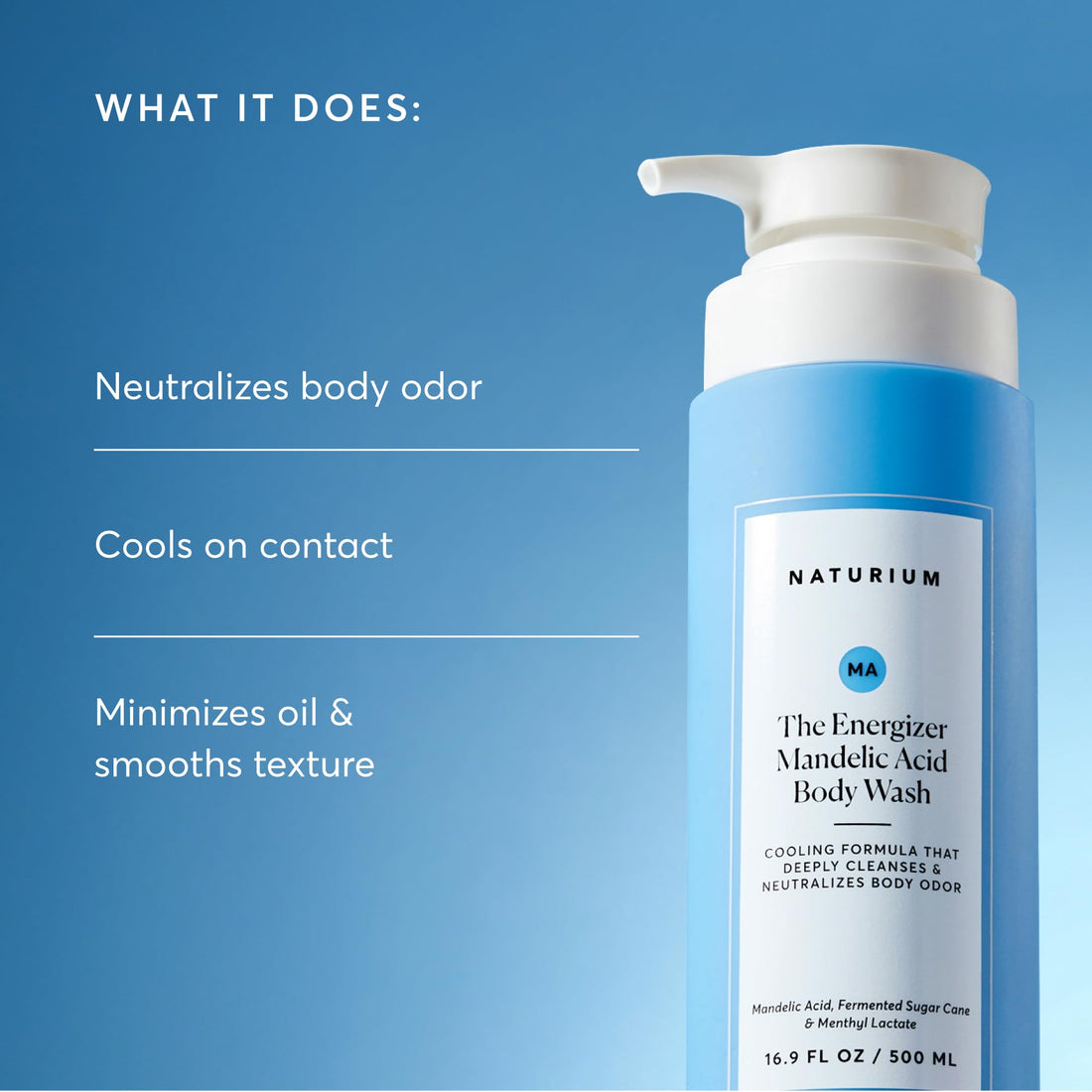 Naturium The Glow Getter Multi-Oil Hydrating Body Wash, Gentle Cleanser, 16.9 oz