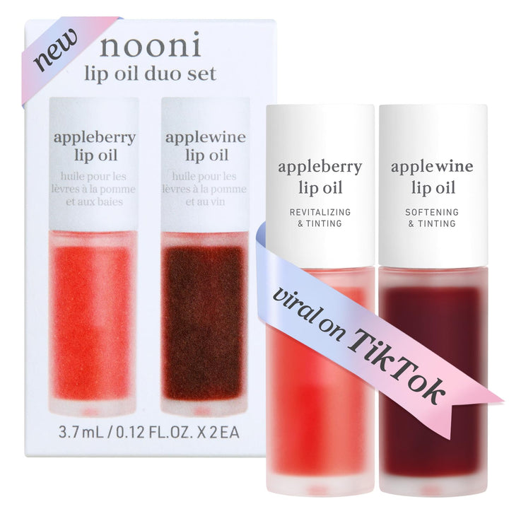 NOONI Korean Lip Oil - Applepeony | Long-Lasting, Moisturizing, Plumping, Revitalizing for Dry Lips, Waterproof, No Peel Off, Hydrating Lip Stain, Stocking Stuffers, Cute Stuff, 0.12 FL Oz Halalzen