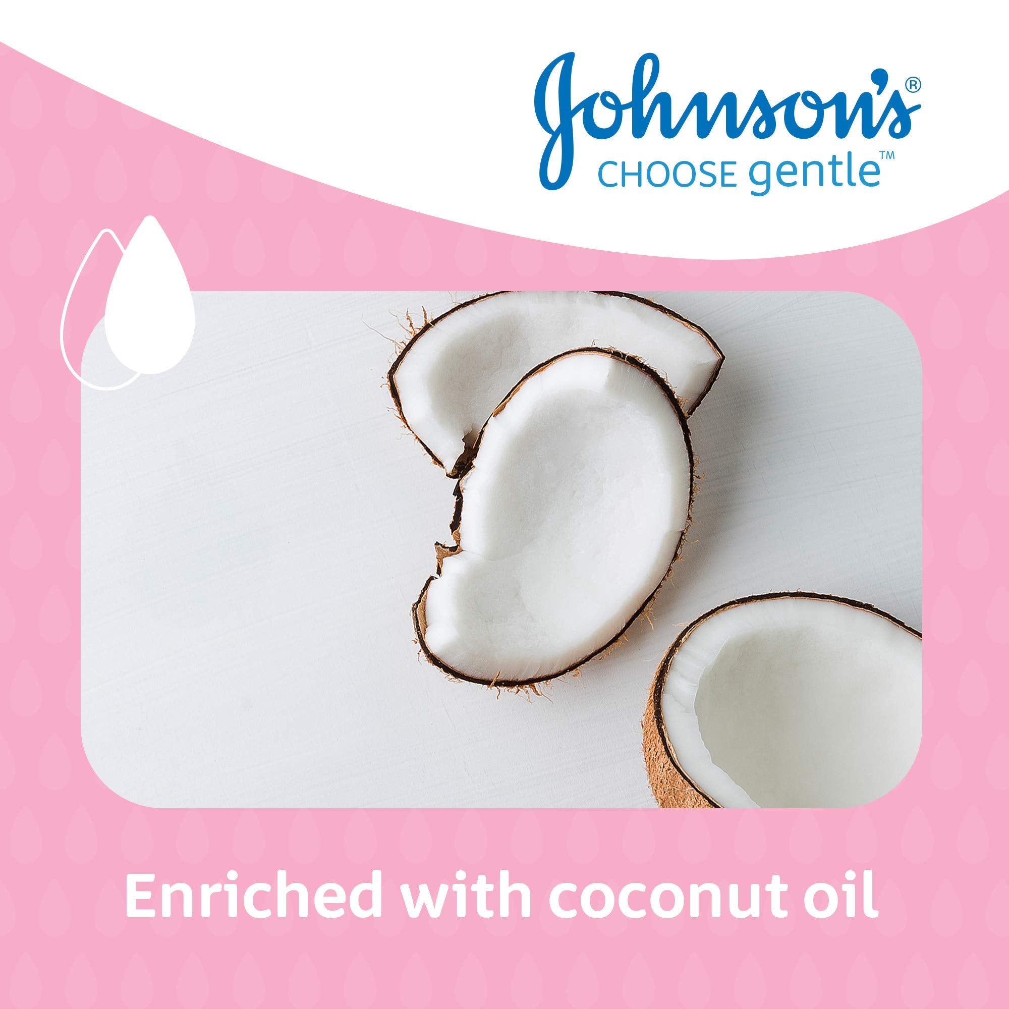 Johnson's Baby Lotion (1 x 500 ml) Nourishing and Hypoallergenic Baby Body Lotion for Delicate Skin with Coconut Oil for 24h Moisture Protection