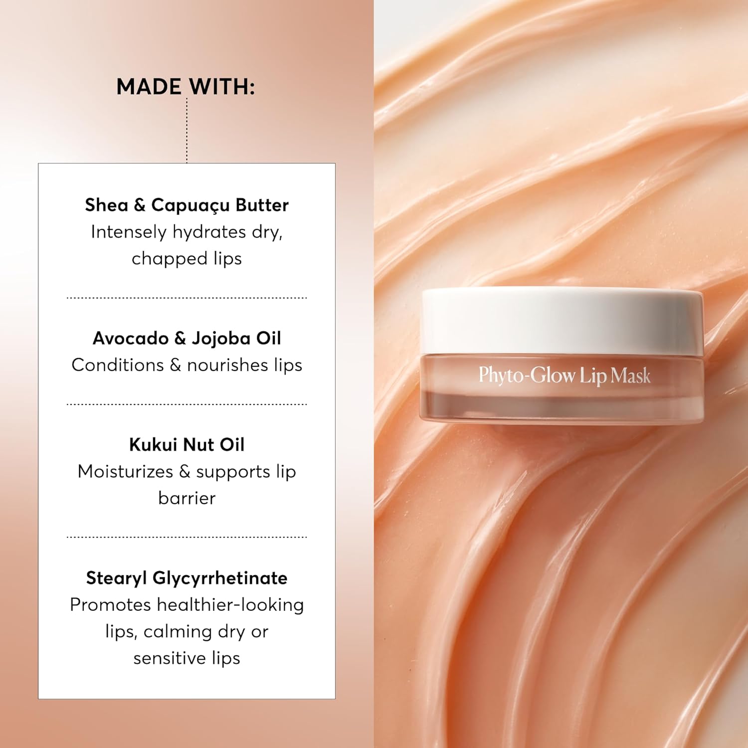 Naturium Phyto-Glow Lip Mask, Hydrating & Moisturizing Balm, Restores & Replenishes for Nourishing Lips with Shea Butter, 0.5 oz Halalzen