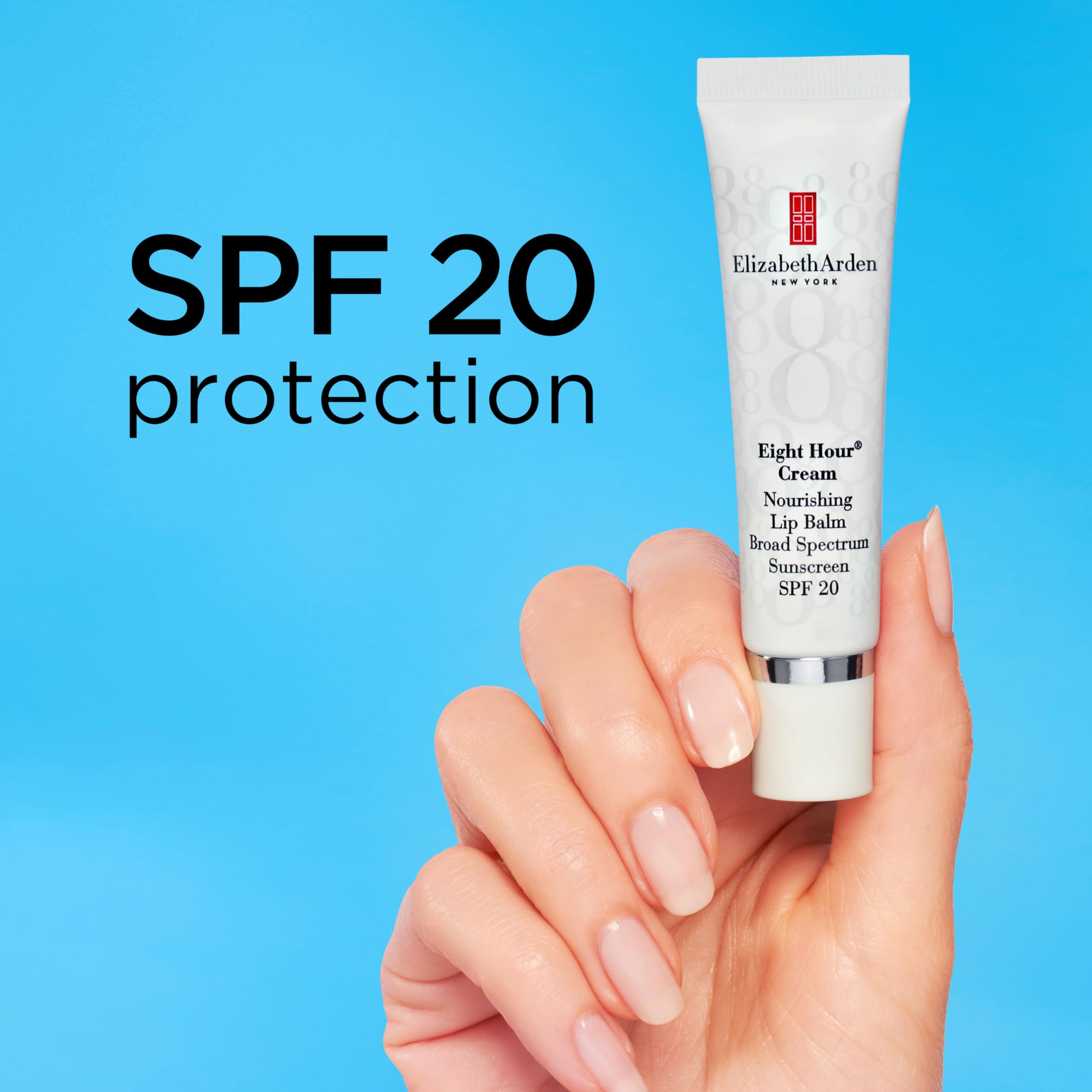 Elizabeth Arden Eight Hour Cream Nourishing Lip Balm SPF 20, 14.8ml, Long-lasting Moisture & Conditioning, Sun Protection for Dry Lips, Unisex