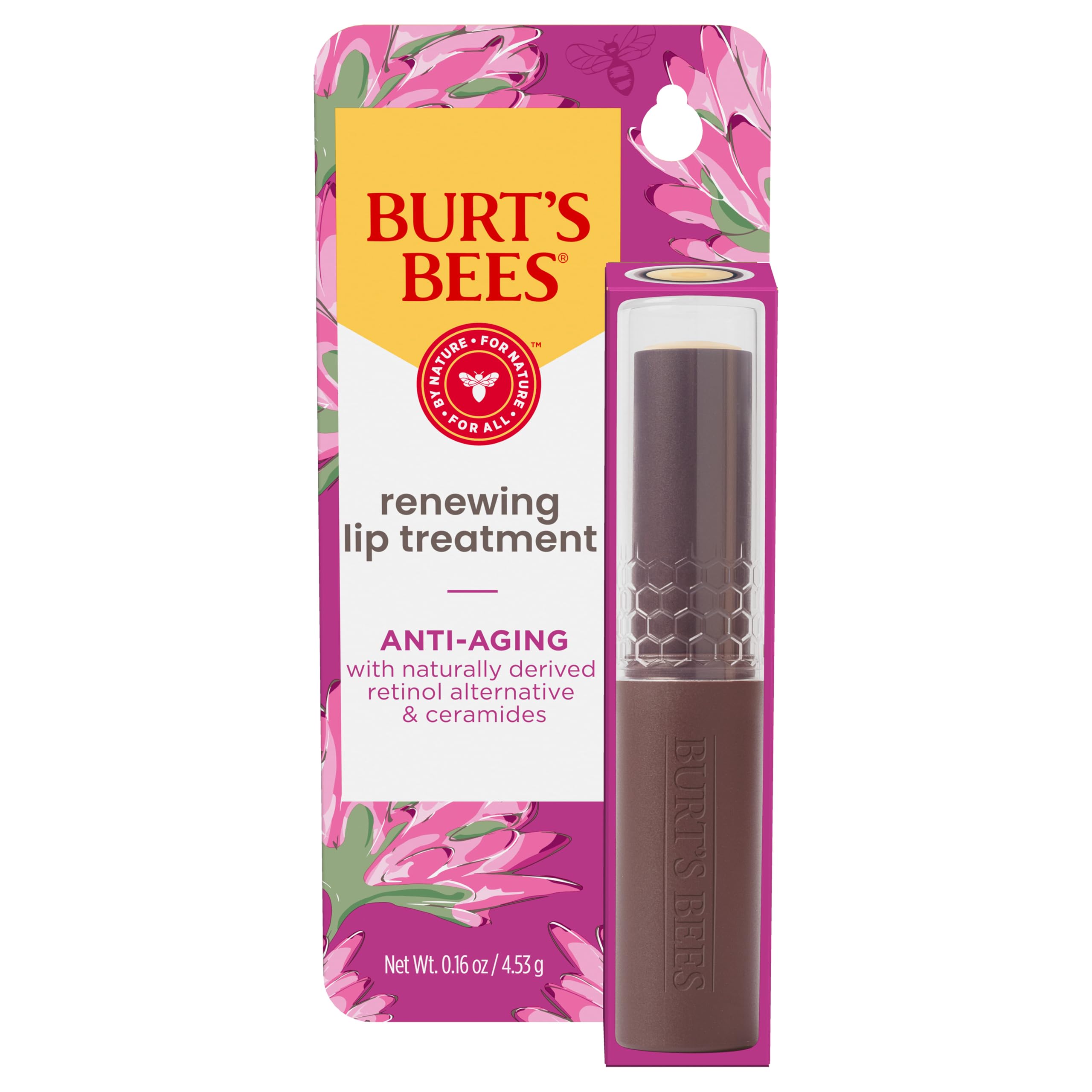 Burt's Bees Overnight Lip Sleeping Mask, 0.25 oz - Moisturizing, Hydrating, Exfoliating, Reduces Fine Lines, Ceramide Infused, Passionfruit Scent Halalzen