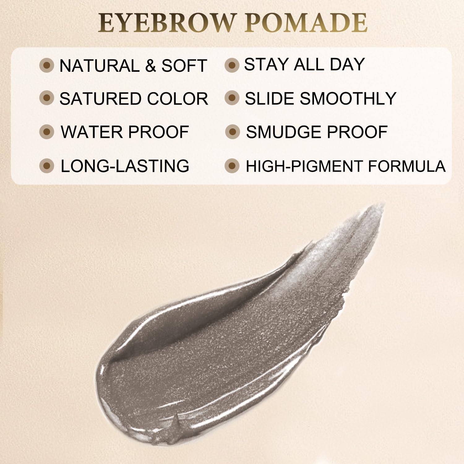 LAVONE Makeup Kit With Eyebrow Stamp Pencil, Waterproof Brow Pencil & Pomade, Eyeliner, Dual-ended Eyebrow Brush, Dark Brown