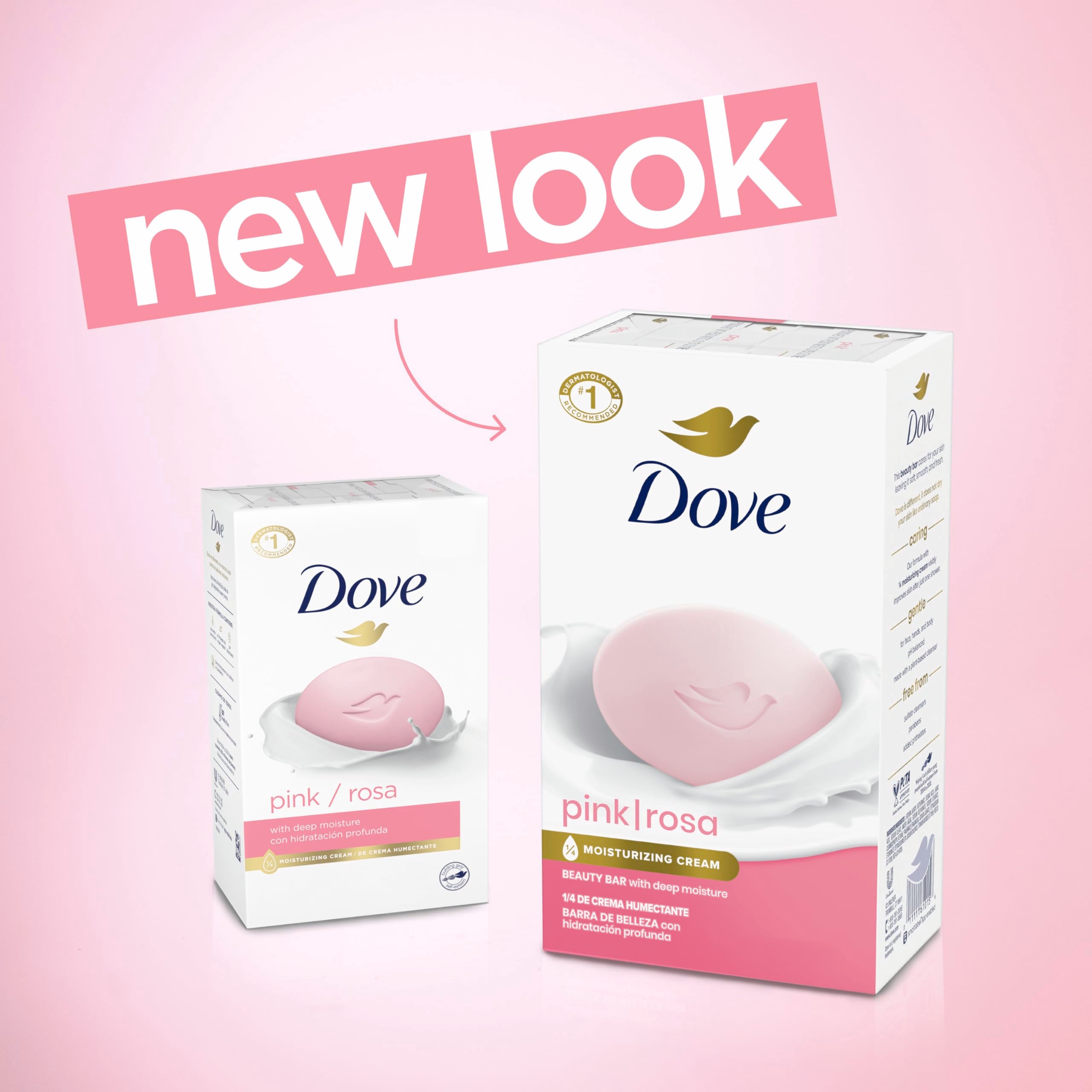 Dove Beauty Bar Soap Shea Butter, 8 Bars for Nourished, Radiant Skin, Enriches Skin 3.75 oz