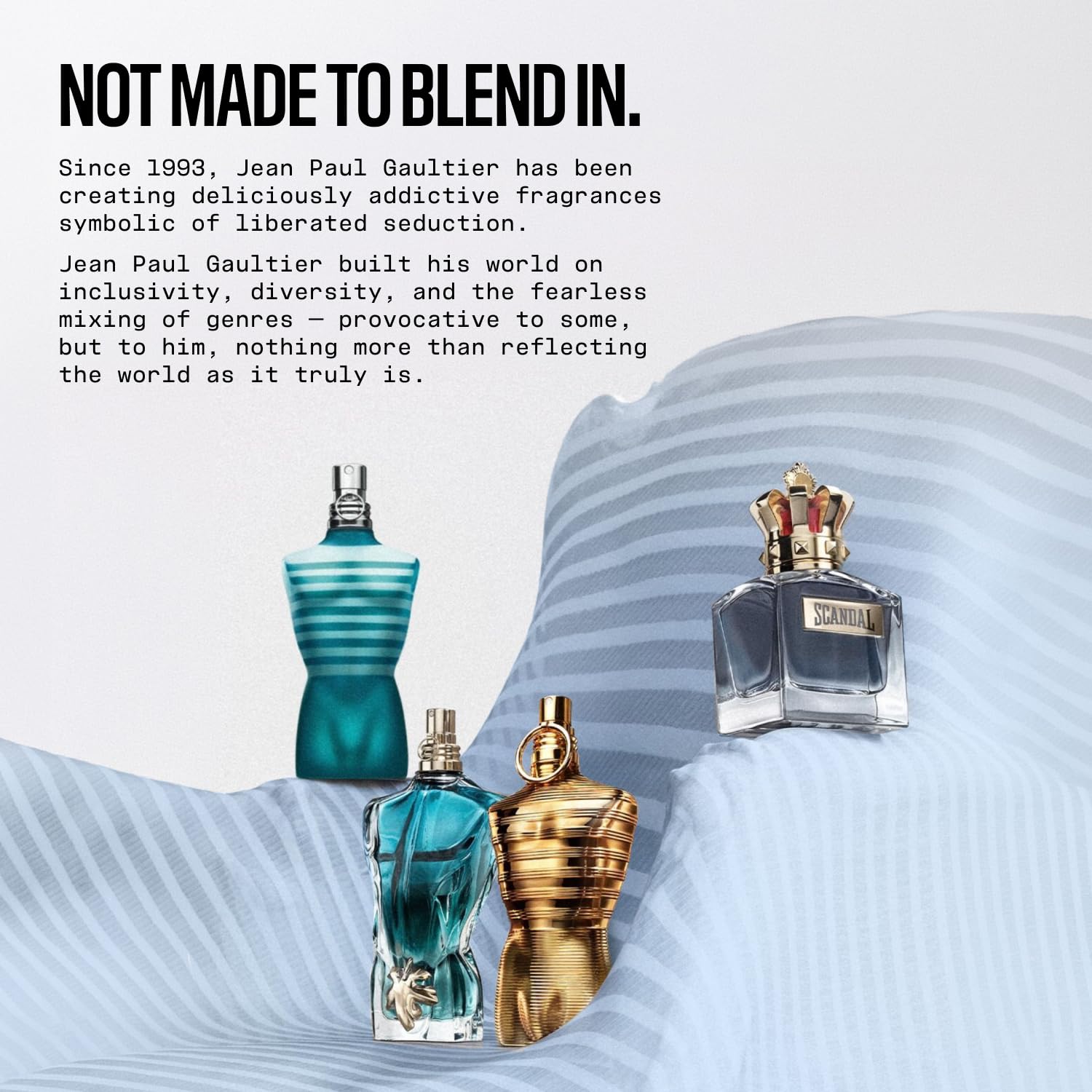 Jean Paul Gaultier Le Male Le Parfum - Eau de Parfum Intense Boisé Ambré pour Homme - Cardamome, Lavande & Iris, Vanille - Vaporisateur Parfum Homme, 125 ml