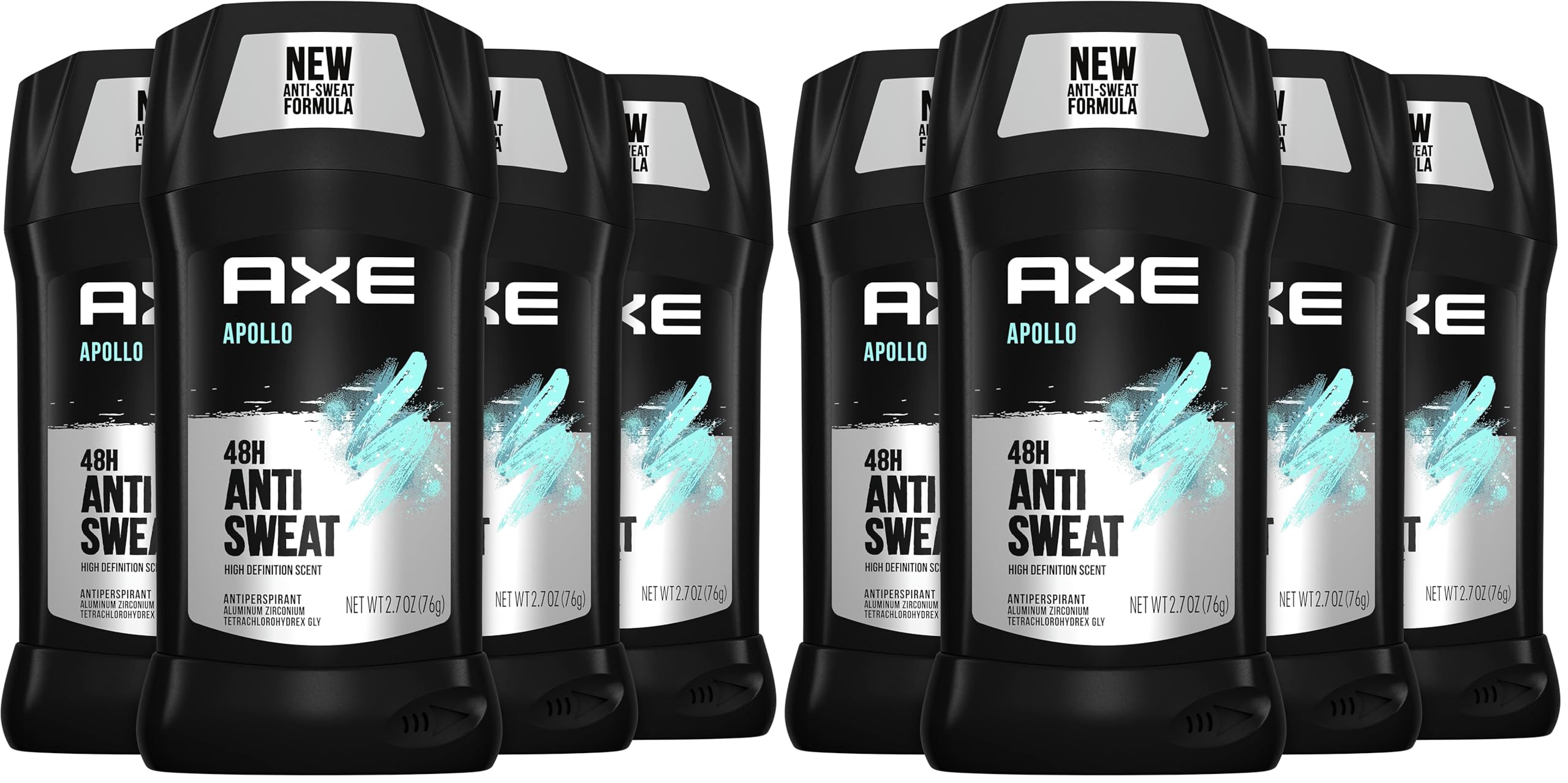 AXE Apollo Antitranspirant Deodorant Stick für Männer Salbei & Zedernholz, 48 Stunden Anti-Schweiß Herren Deodorant, 76 g (4er Pack)