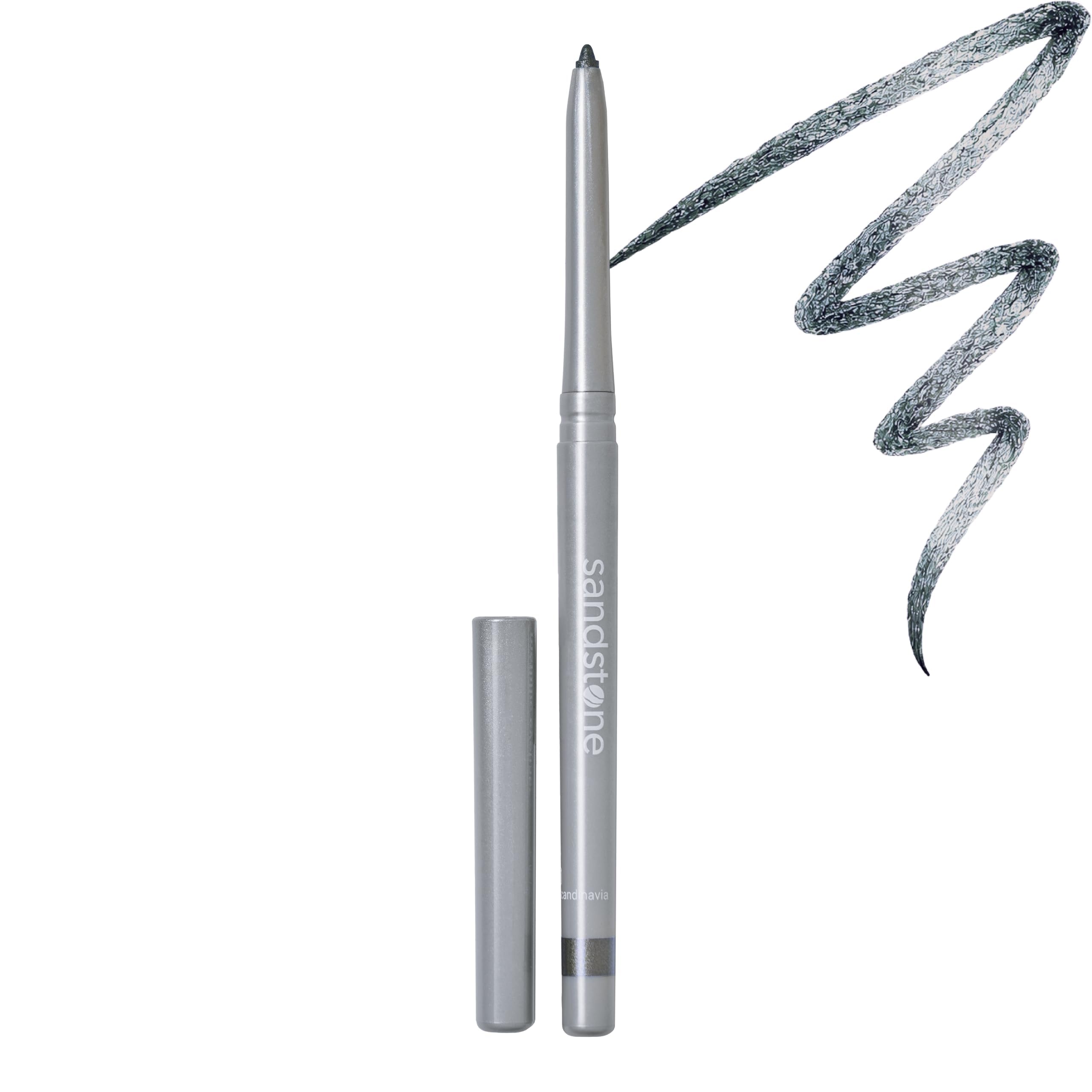Sandstone Scandinavia Waterproof Eyeliner Pencil - Long-Lasting Gel Eye Liner for Sensitive Eyes - Hypoallergenic & Smudge-Proof - Fragrance-Free, Vegan & Allergy Tested (Black) Halalzen