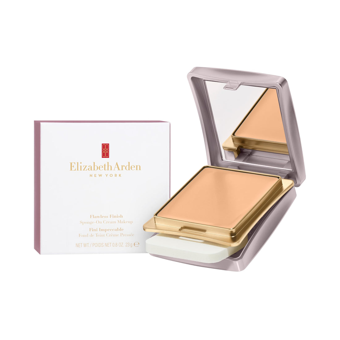 Elizabeth Arden Flawless Finish Sponge-On Cream Foundation Makeup, Medium-to-Full Coverage, Includes Compact & Applicator, 0.8oz Halalzen