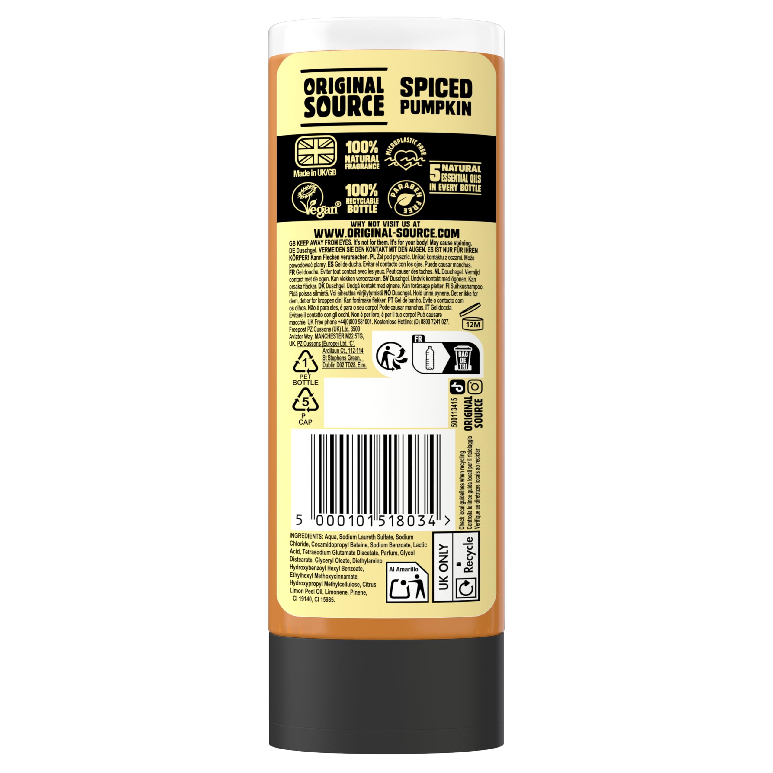 Original Source Coconut & Shea Butter Shower Gel, 6x250ml