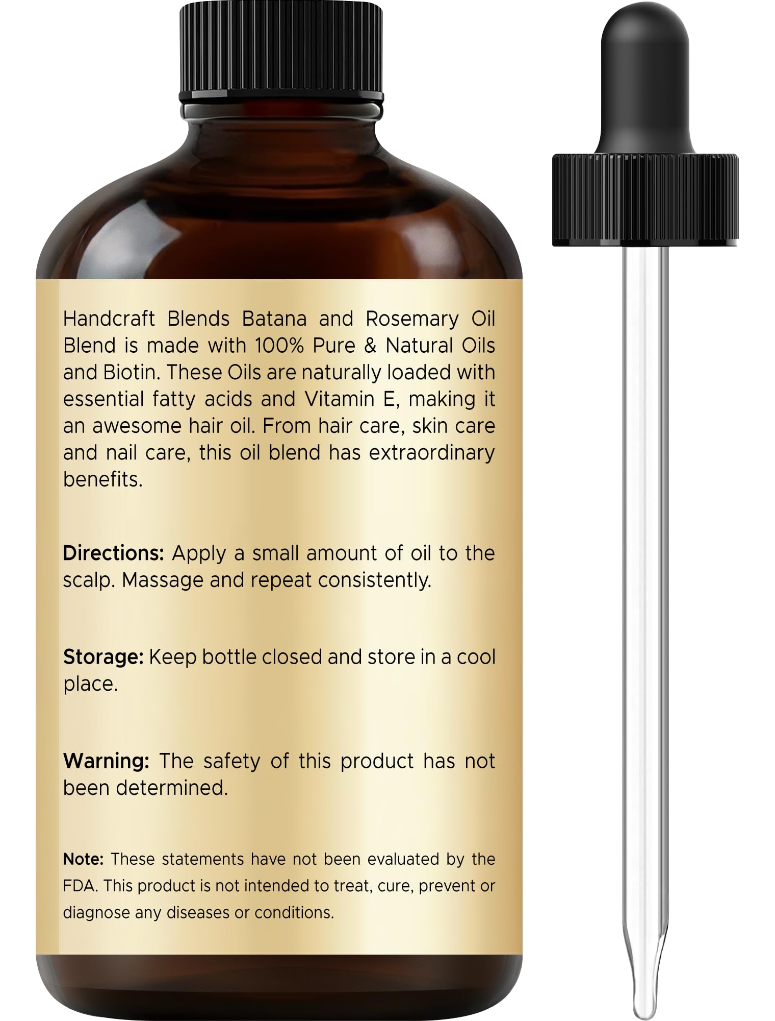 Handcraft Blends Castor Oil with Rosemary and Peppermint Oil 118 ml | 100% Pure and Natural | Premium Grade Carrier Oil | Hair, Eyelashes and Eyebrows | Hair and Body