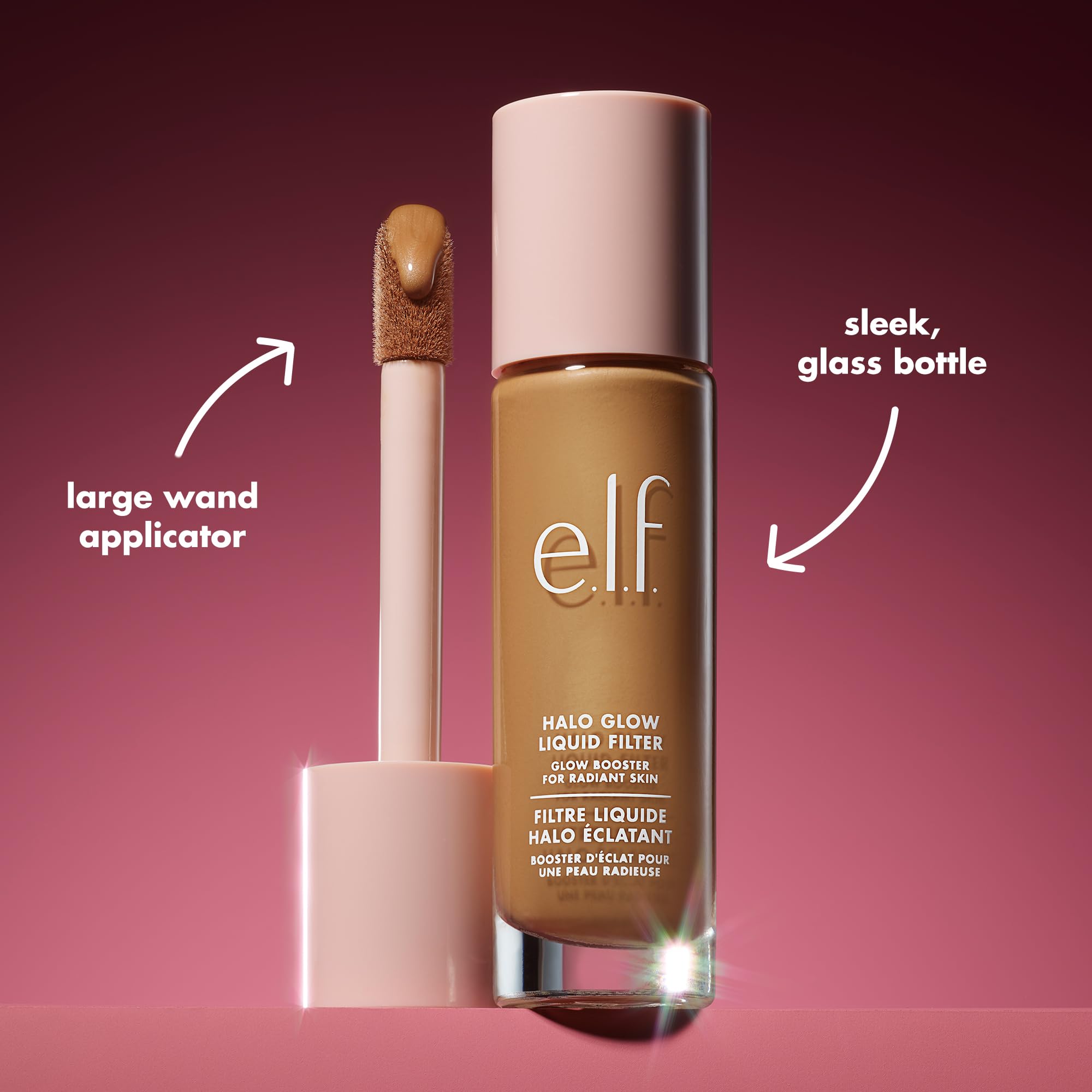 e.l.f. Halo Glow Liquid Filter, Complexion Booster For A Glowing, Soft-Focus Look, Infused With Hyaluronic Acid, Vegan & Cruelty-Free, 4 Medium Halalzen