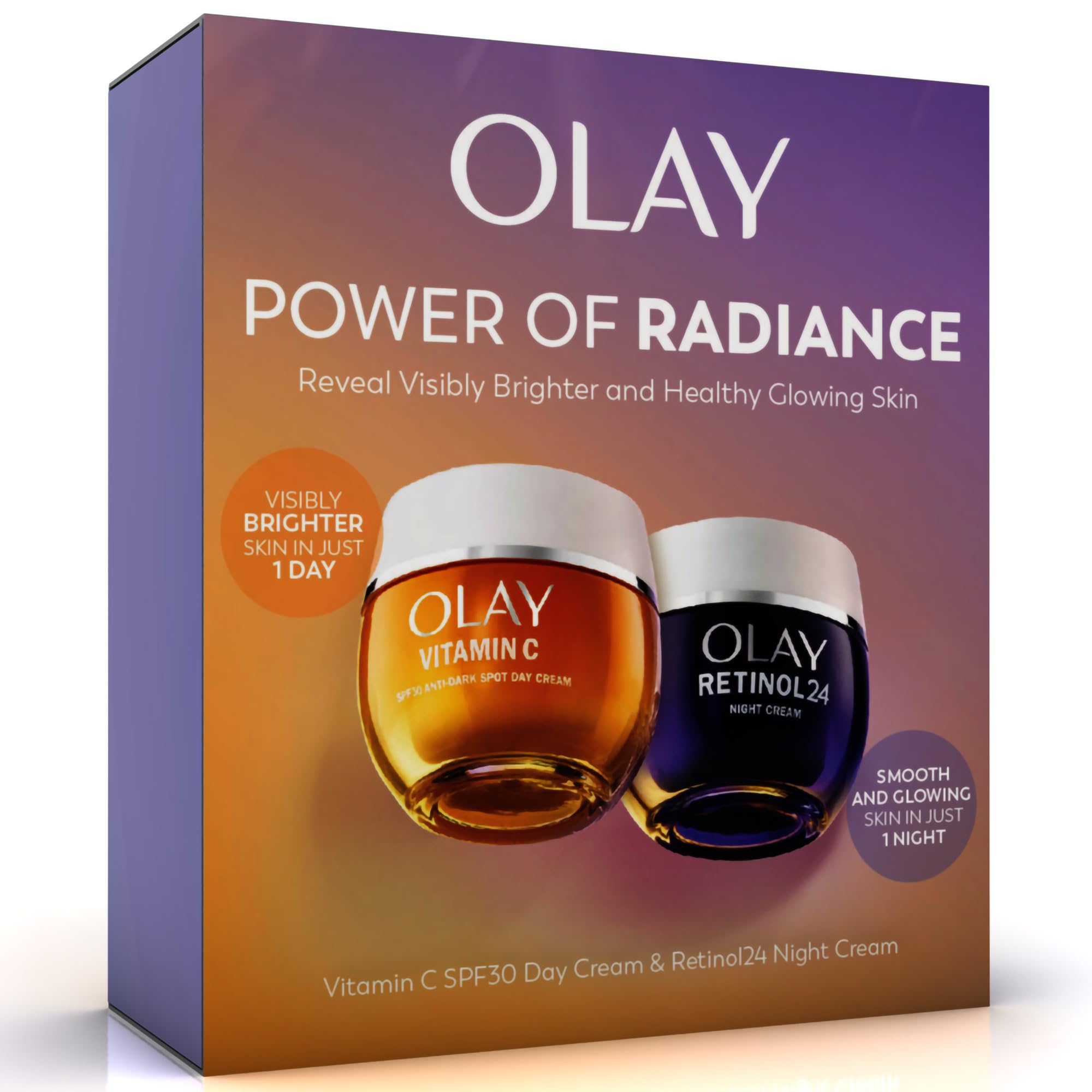 Olay Vitamin C Serum for Face, Skincare with AHA and Niacinamide at 99 Percent Purity, Brightening Skin Care with 3 Actions: Anti Dark Spot Action, Evens, Hydrates, Non Greasy, Non Sticky, 40ml