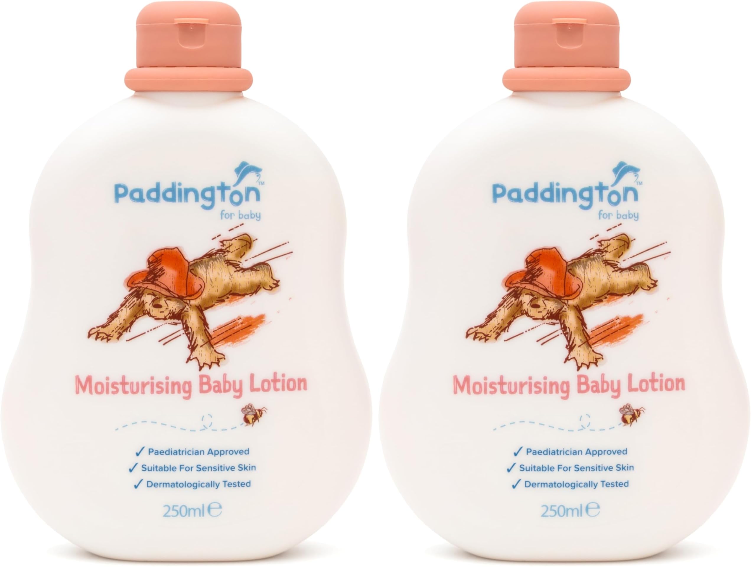 Paddington Bear Moisturising Baby Lotion 250ml – Gentle Baby Moisturiser for Newborns & Sensitive Skin – Paediatrician Approved, Dermatologically Tested, 97% Naturally Derived Ingredients Halalzen
