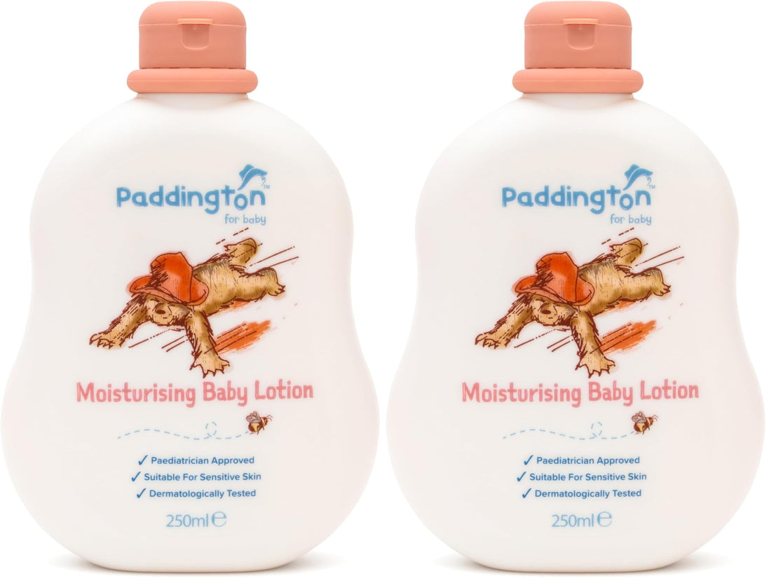 Paddington Bear Moisturising Baby Lotion 250ml – Gentle Baby Moisturiser for Newborns & Sensitive Skin – Paediatrician Approved, Dermatologically Tested, 97% Naturally Derived Ingredients Halalzen