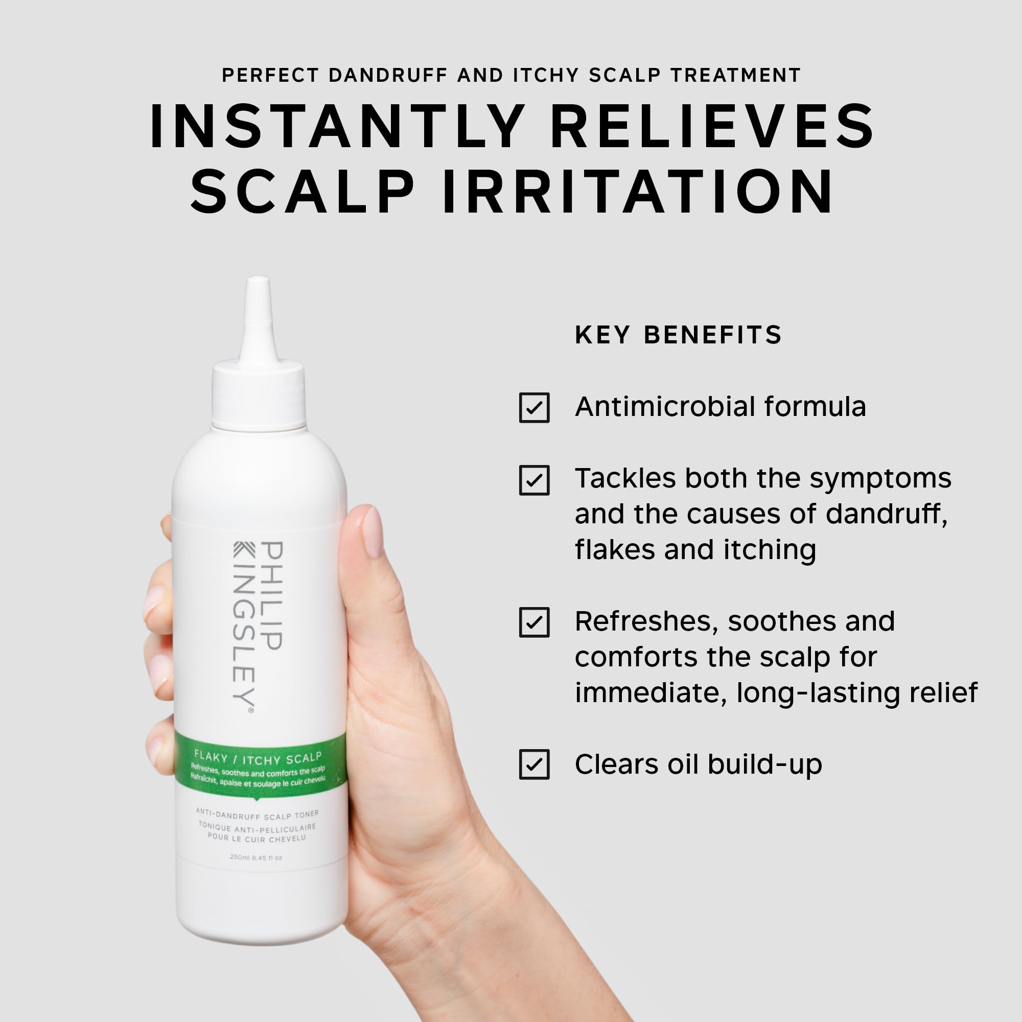 Philip Kingsley | Flaky/Itchy Scalp Toner | Anti Dandruff Toner for Dry and Oily Scalps | Soothing and Calming Scalp Care Products | Refreshes, Relieves, Soothes, and Comforts the Scalp | 75ml