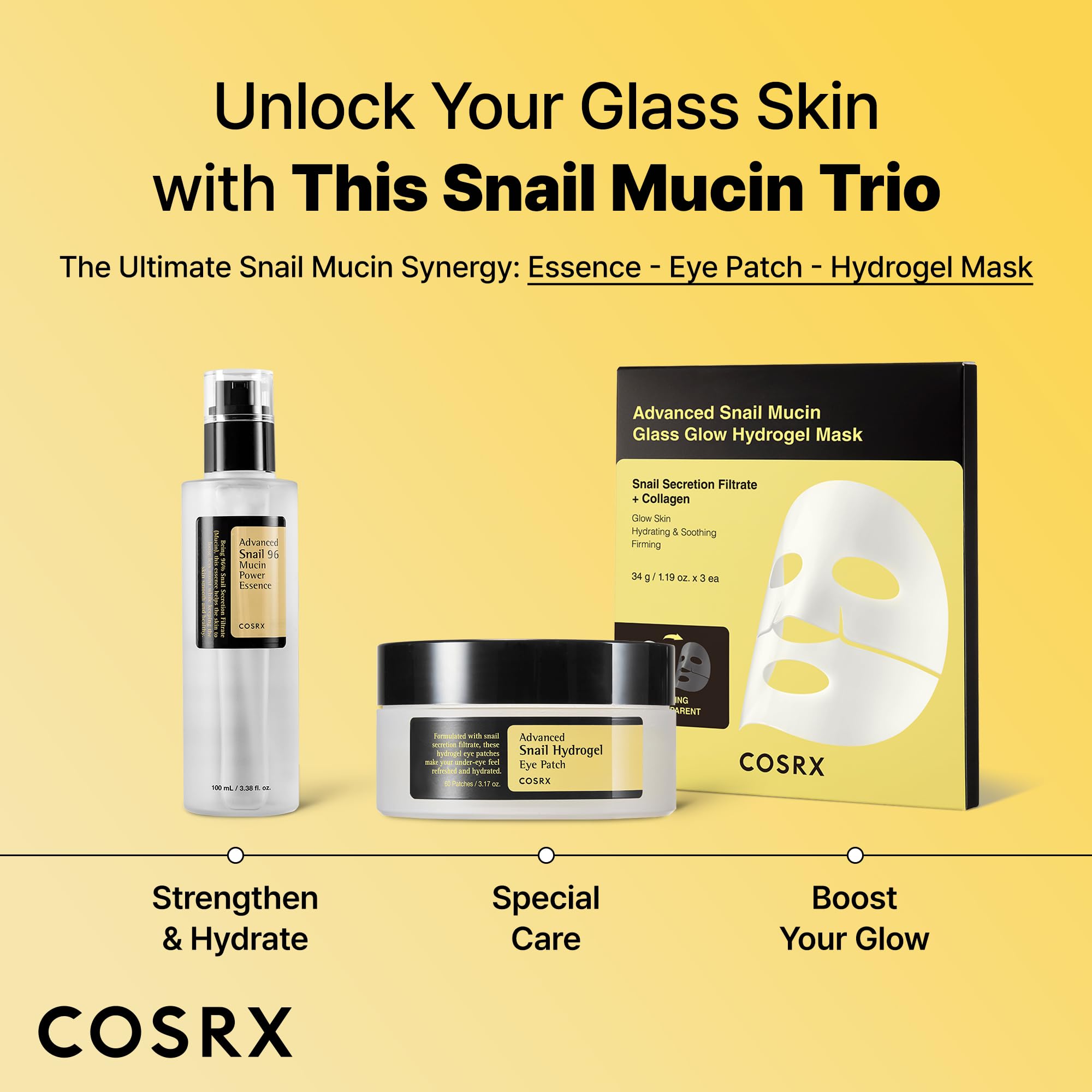 COSRX Advanced Snail 92 All in One Cream Korean Snail Mucin Face Cream & Gel Moisturiser for Dry Sensitive and Anti Aging Skin, Daily Soothing and Moisturising Cream, Korean Skincare 100g