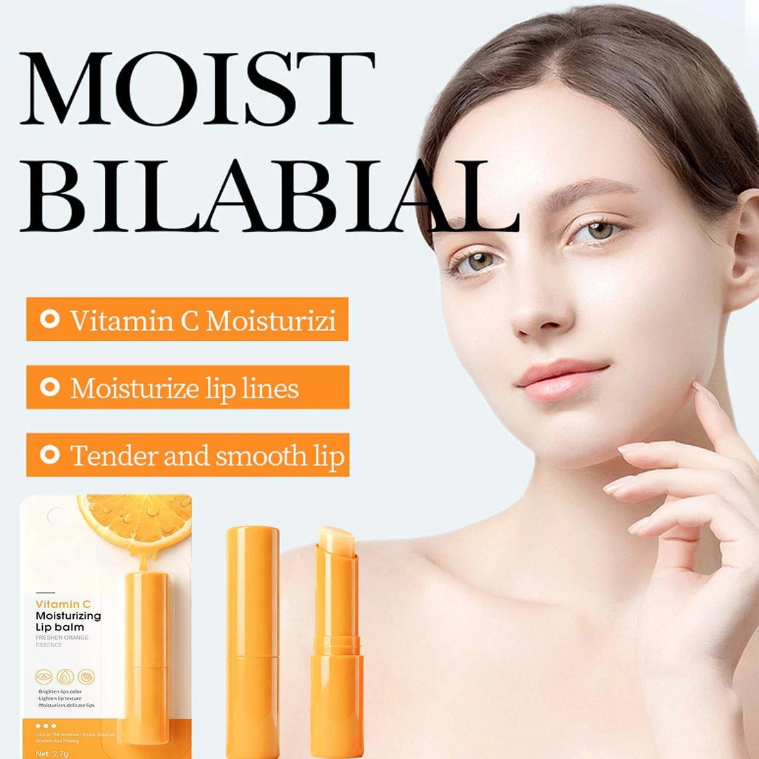 24h Moisturising Lip Balm & Oil with Natural Oils, Hydrating Lip for Repair & Protection (Strawberry)