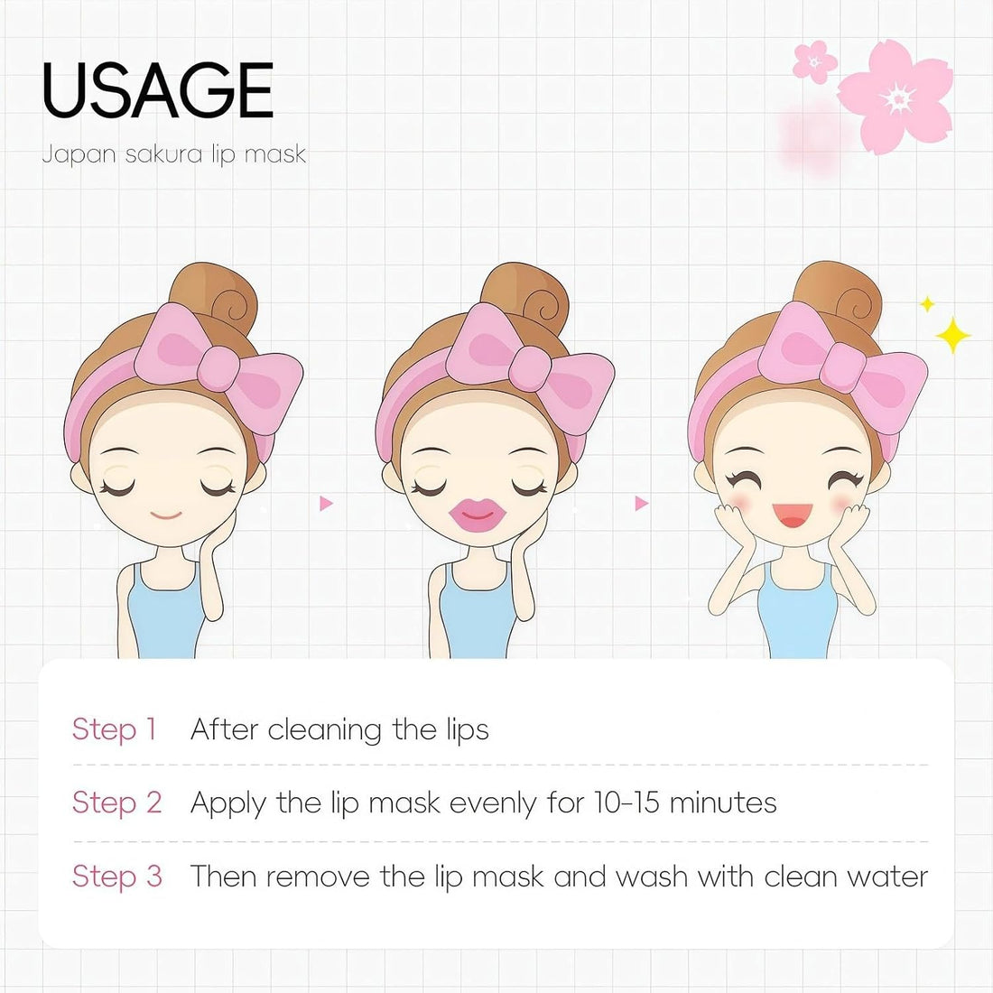 20PCS Sakura Lip Masks, Cherry Blossom Sleeping Lip Mask for Deep Nourishment, Moisturizing & Brightening, Silky Texture, Easy Storage, Lips Care Treatment Halalzen