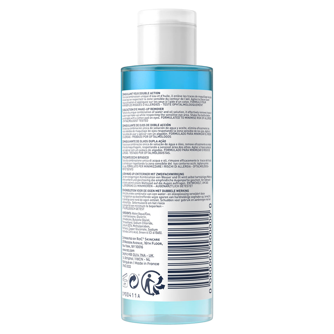 ROC - 3-in-1 Milk Makeup Remover - Effective Makeup Removal - 24-Hour Moisturising Remover - Removes Waterproof Makeup - Skin Toning Solution - Glycerin & Panthenol - All Skin Types - 400 ml Halalzen
