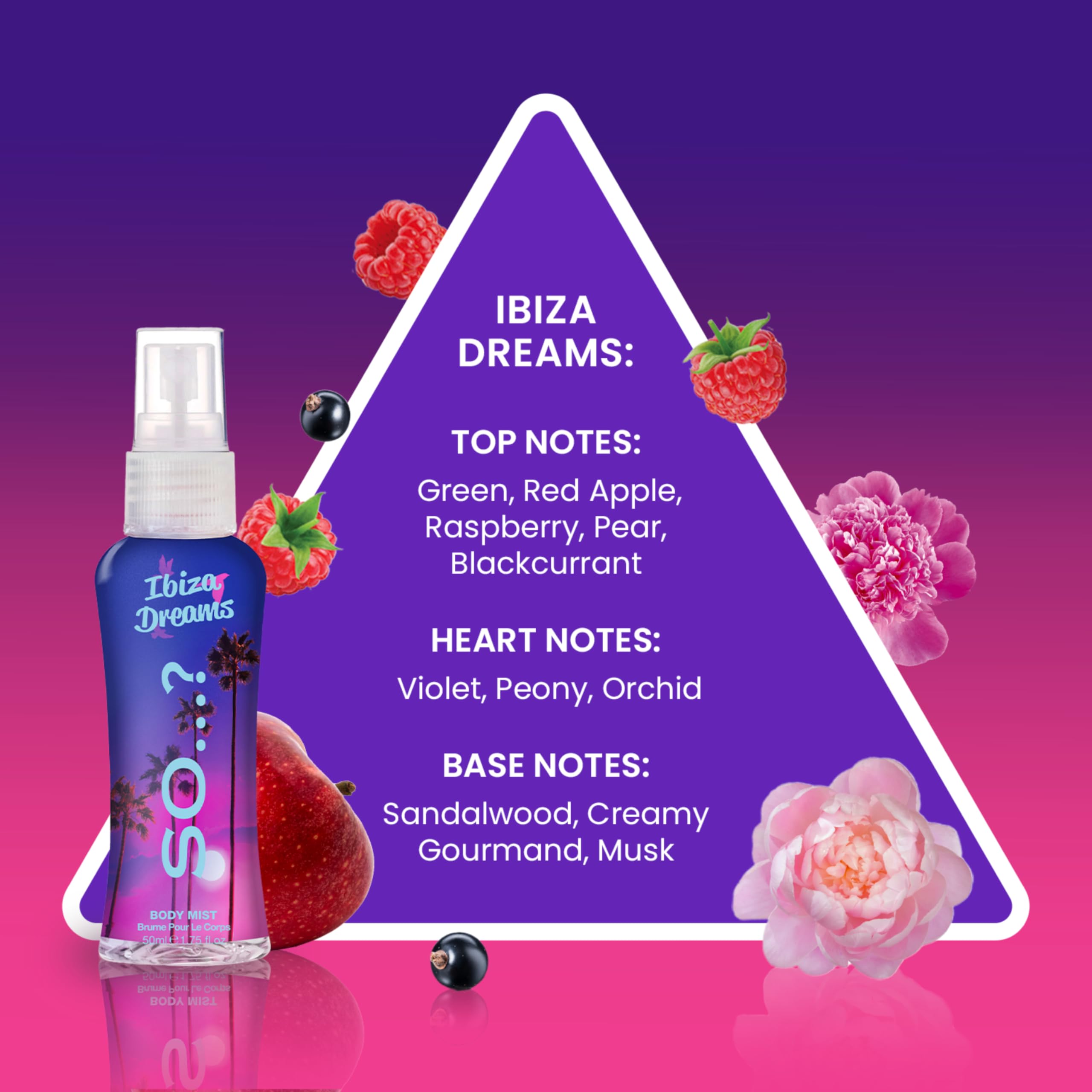 So…? Escapes Womens Gift Set, with Ibiza Dream, Bali Breeze, Mykonos Nights & Majorca Love, Fragrance Spray Set (4 x 50ml) Halalzen