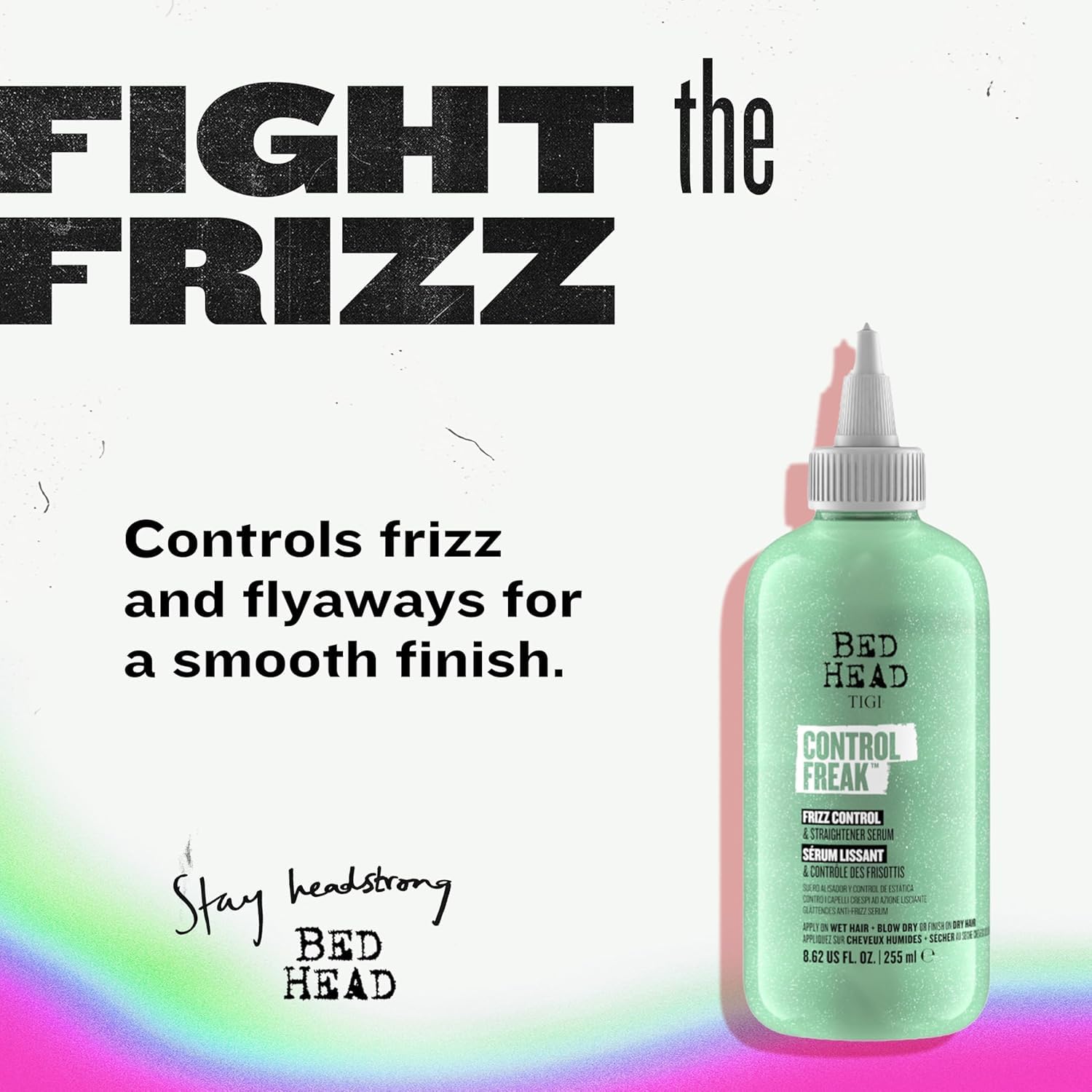 Bed Head by TIGI - Control Freak Anti Frizz Hair Serum - For Smooth Shiny Hair - 255 ml