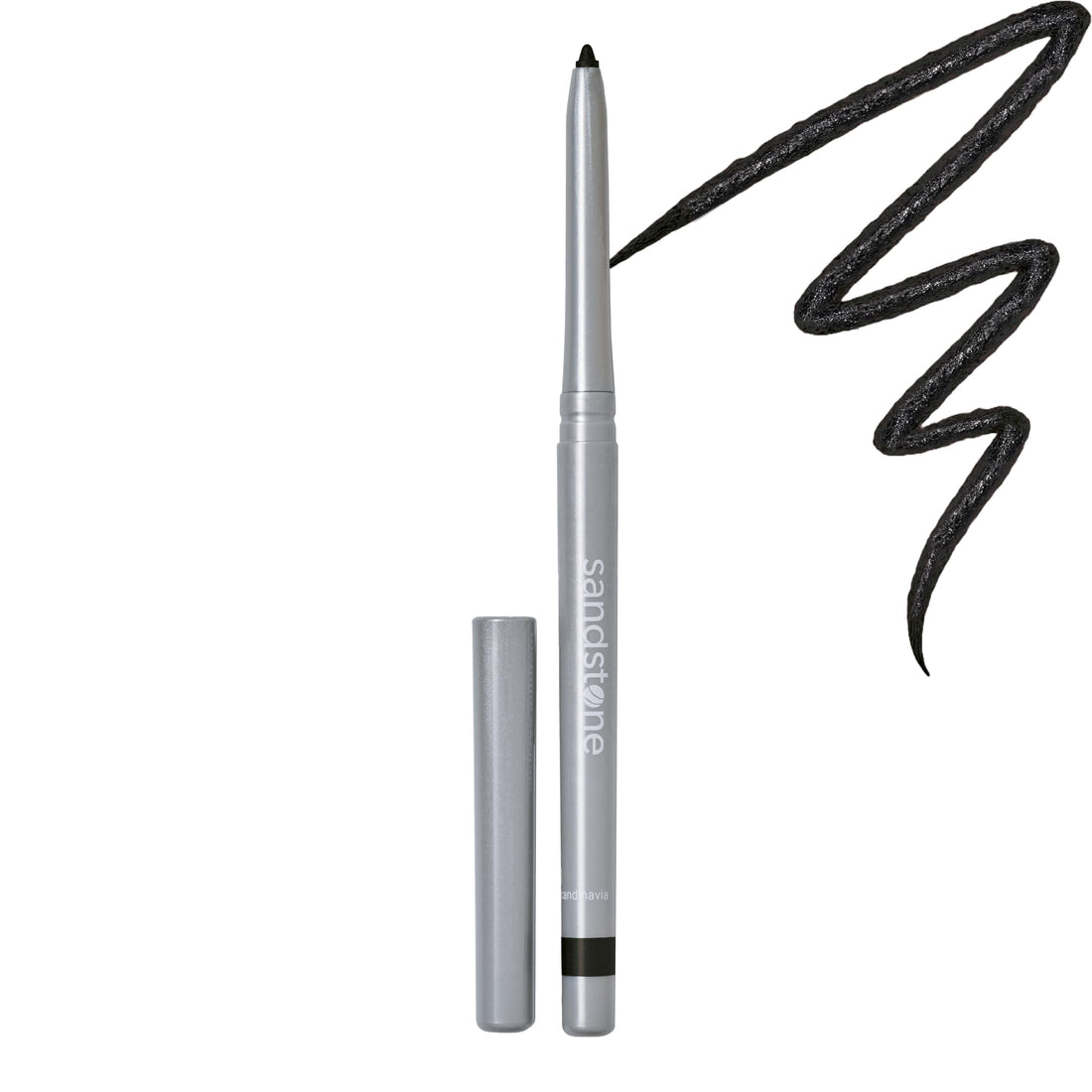 Sandstone Scandinavia Waterproof Eyeliner Pencil - Long-Lasting Gel Eye Liner for Sensitive Eyes - Hypoallergenic & Smudge-Proof - Fragrance-Free, Vegan & Allergy Tested (Black) Halalzen