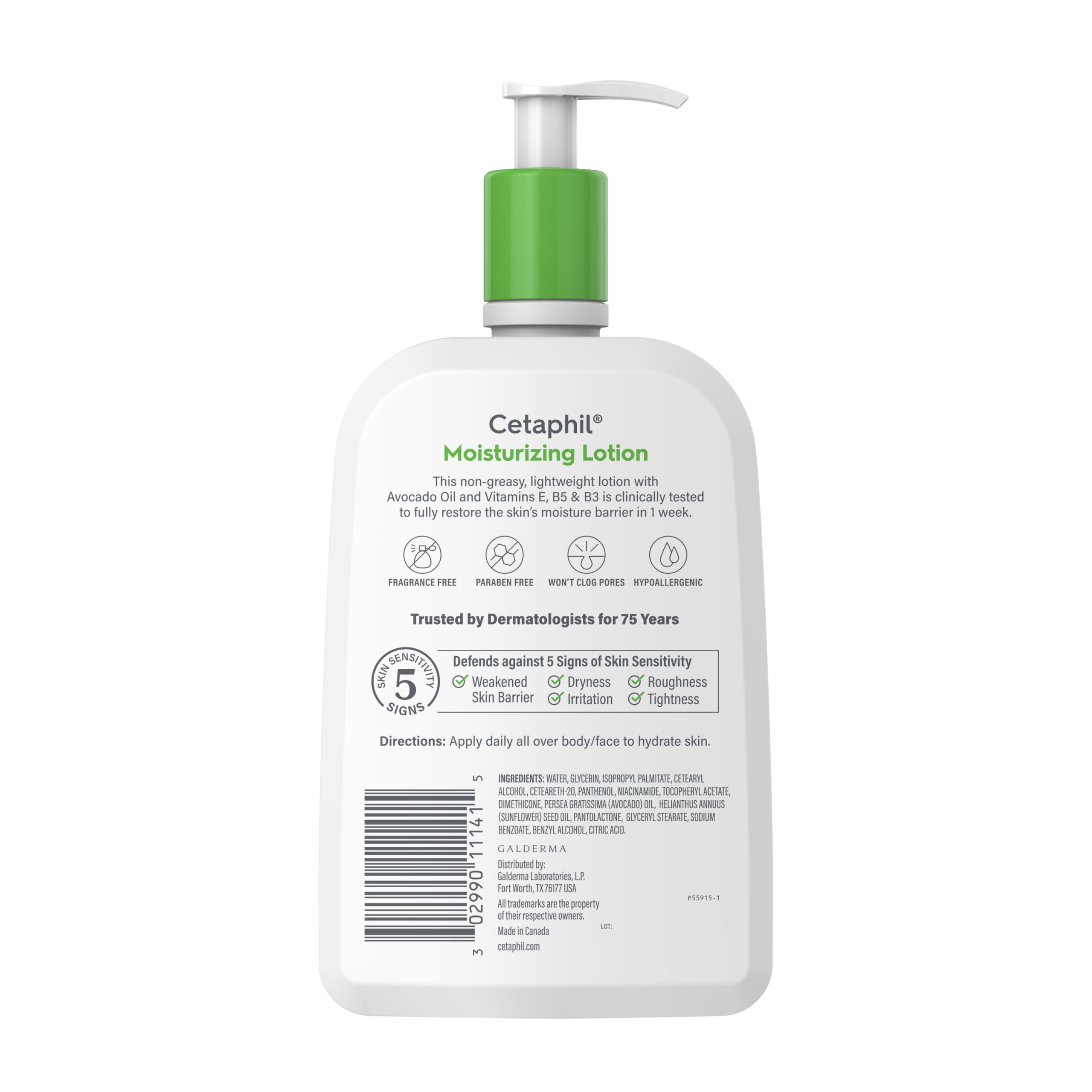 Cetaphil Face & Body Moisturizer, Hydrating Moisturizing Lotion for All Skin Types, Suitable for Sensitive Skin, NEW 20 oz, Fragrance Free, Hypoallergenic, Non-Comedogenic Halalzen