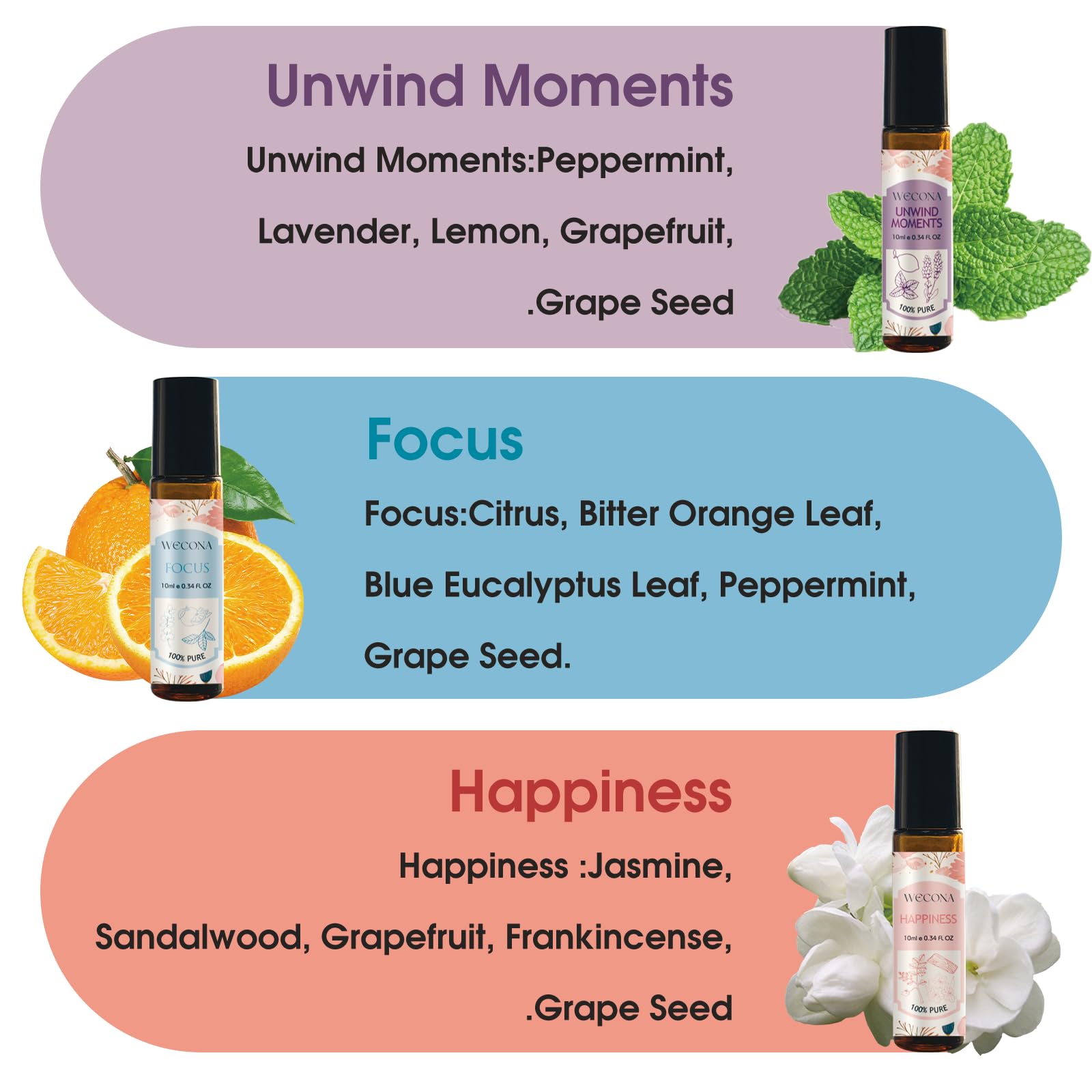Premium Hotel Fragrance Oil Collection for Diffusers, Essential Oils for Diffusers for Home, Hotel Diffuser Fragrance Oils,Spa & Candle Making, White Tea, Citrus Luxe, Velvet Night and More - 6x10ml