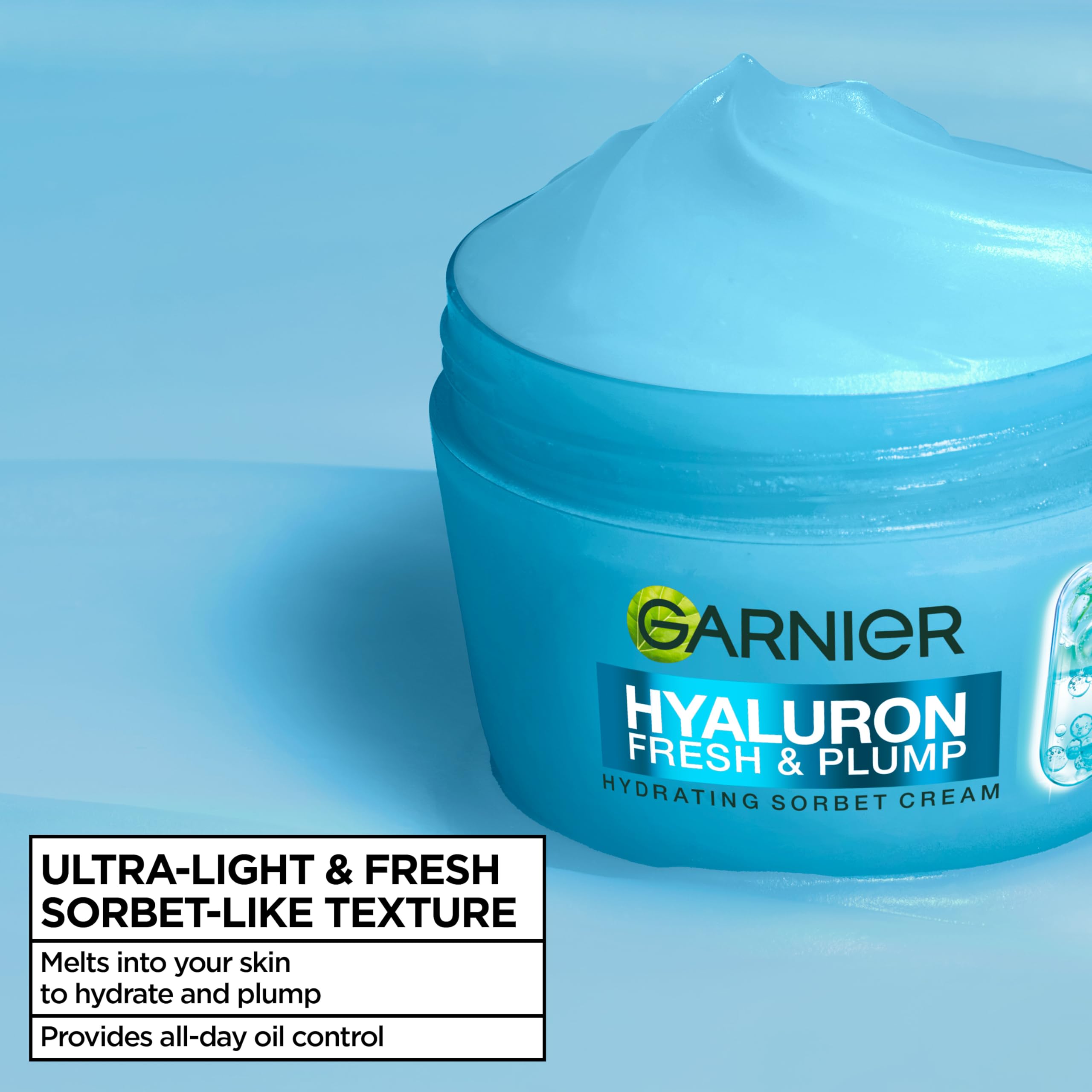 Garnier Vitamin C* Fresh & Bright Hydrating Sorbet Cream, 4% Vitamin C* & Niacinamide, Ultra Fresh & Light, For Dull, Uneven Skin, Cruelty Free International & Vegan - 85ml