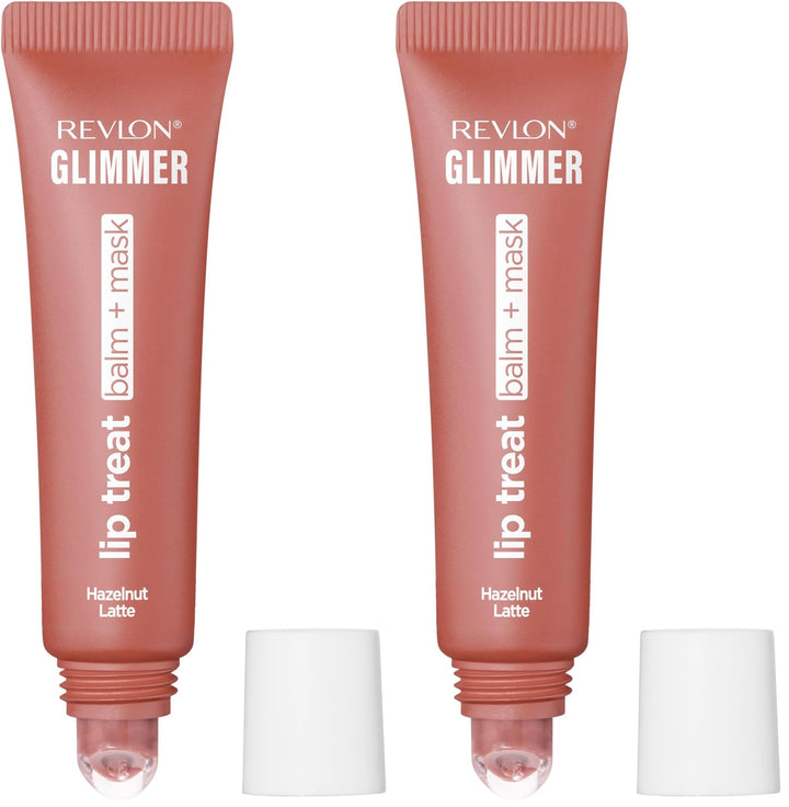 Revlon Glimmer Lip Treat Balm + Mask, Overnight Peptide Lip Treatment, Hydrating, 006 Hazelnut Latte, 0.4 fl oz Halalzen