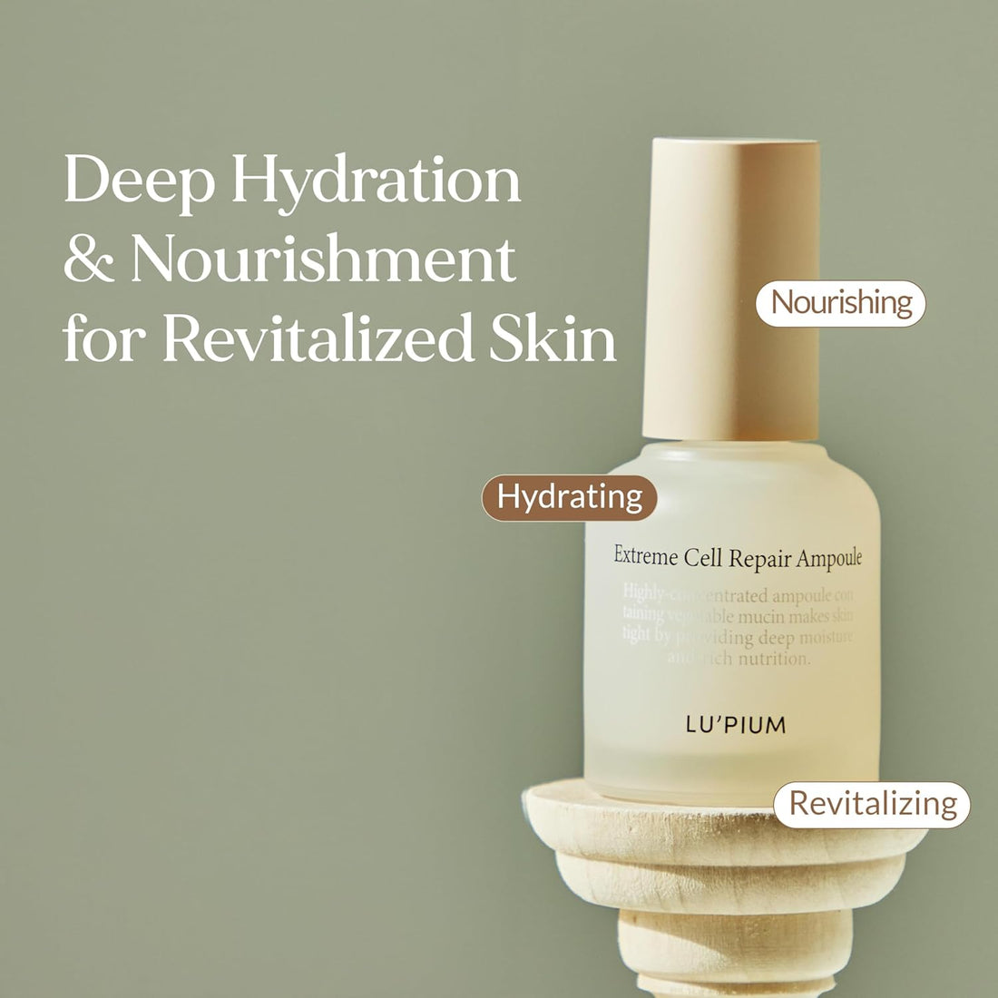Extreme Cell Repair Ampoule - Vegan Mucin Serum, Barrier Repair & Deep Hydration, Soothing & Moisturizing, Elastic Thread-like Texture, Korean Skincare (30ml, 1.01 fl.oz.) Halalzen