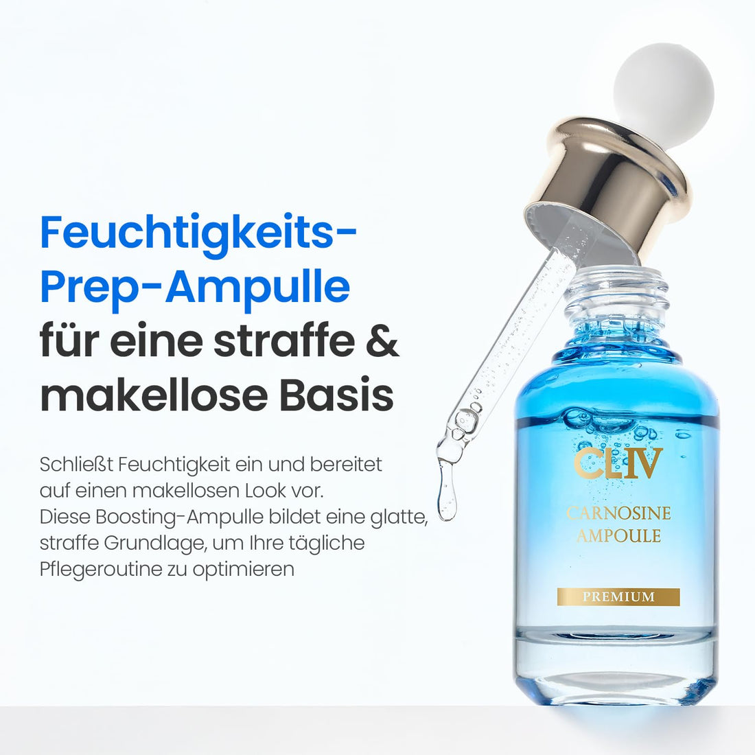 CLIV Multi Hyaluronic Hydrating Ampoule | 85% Hyaluronic Acid, 8-Layer Hydration, Ceramides & Panthenol for Deep Moisture Care | Korean Skincare Nourishing Serum | 1.01 Fl Oz (Pack of 1) Halalzen