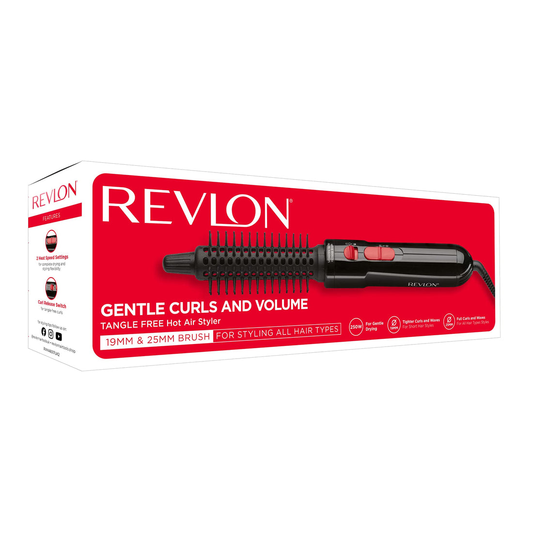 Revlon Hair Tools RVHA6017UK Tangle Free Hot Air Styler, Black Halalzen