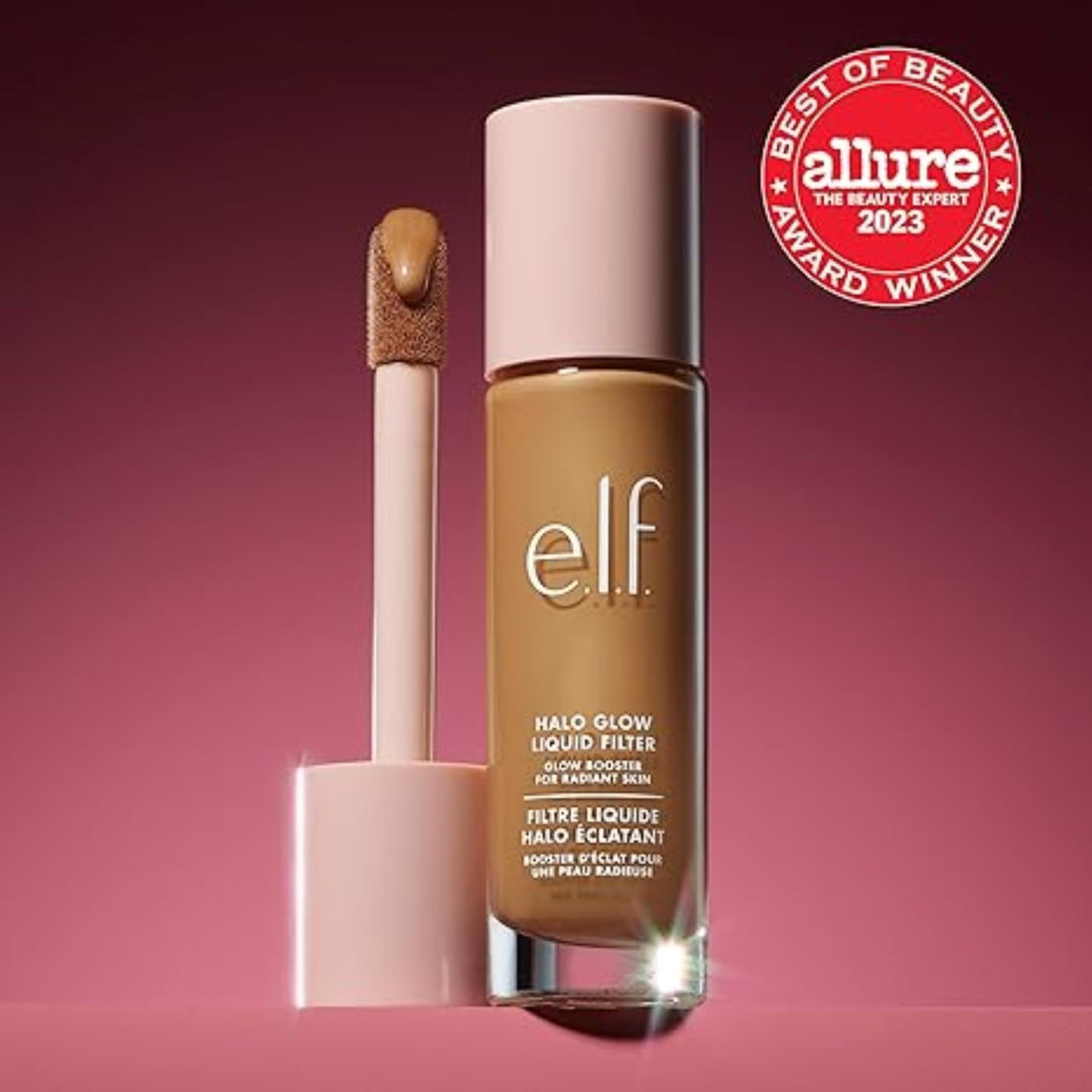 e.l.f. Halo Glow Liquid Filter, Complexion Booster For A Glowing, Soft-Focus Look, Infused With Hyaluronic Acid, Vegan & Cruelty-Free, 4 Medium Halalzen