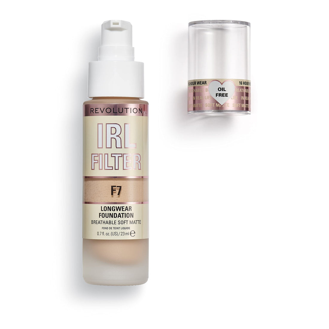 Makeup Revolution IRL Filter, Longwear Foundation, Medium to Full Coverage, Matte Finish, 16 Hour Wear, F5, Fair To Light Skin Tones, 23ml Halalzen