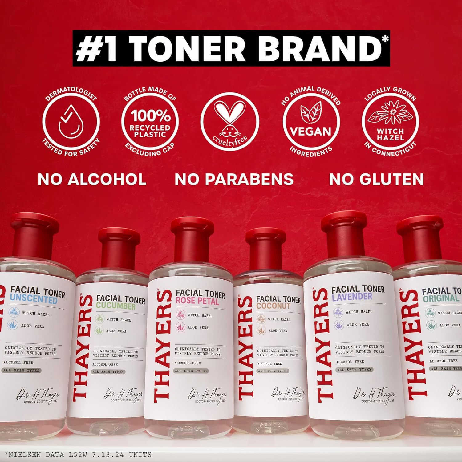 Thayers Witch Hazel Facial Gentle Rose Petal Toner Lotion with Organic Aloe Vera, All Day Hydration, Redue Pores & Improve Skin Texture, Vegan & Alcohol Free, 355ml