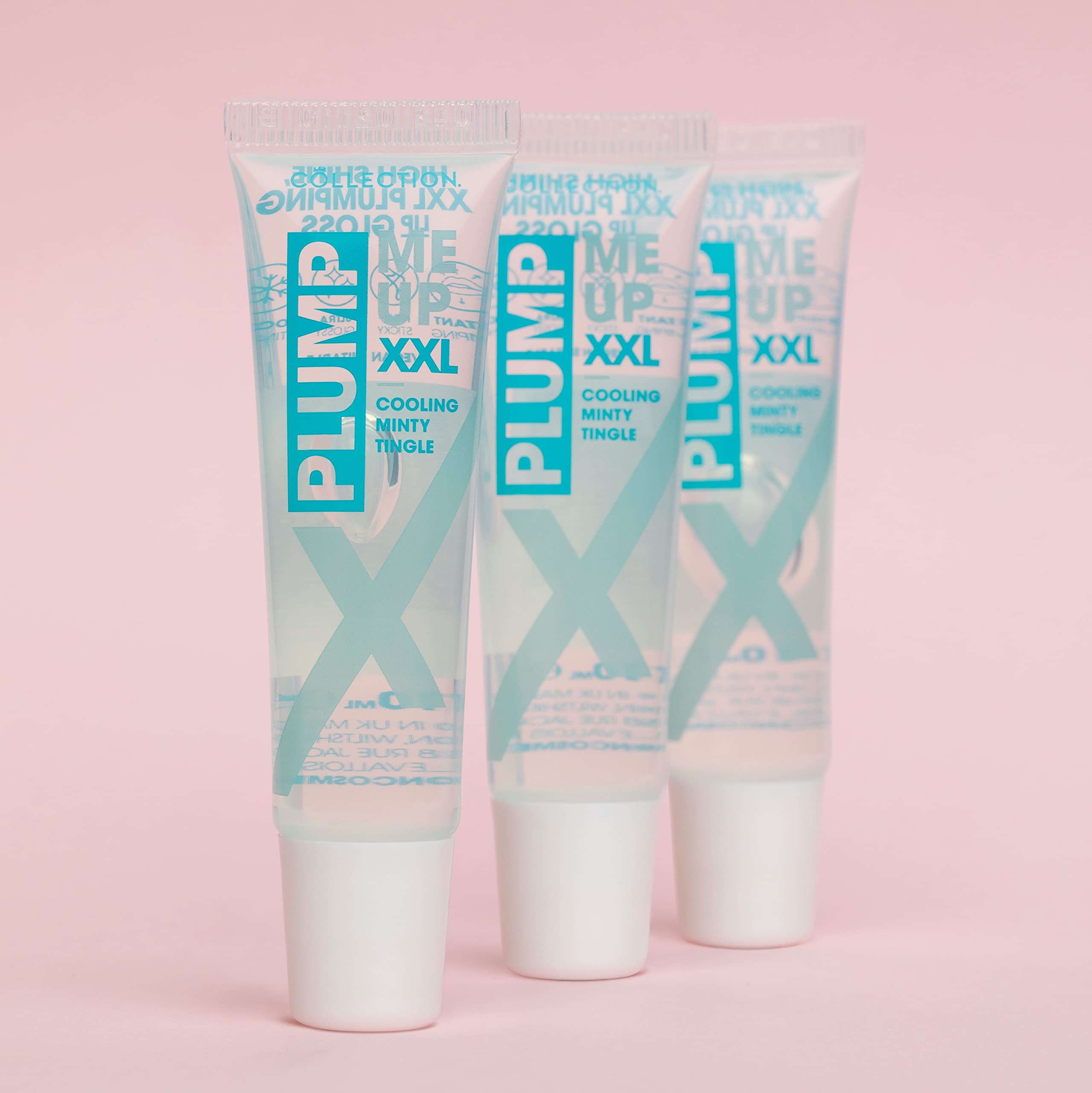 Collection Cosmetics Plumping, High-Shine, Non-Sticky, Plump Me Up Scented Lip Gloss, 10ml, Clear, Peppermint Halalzen