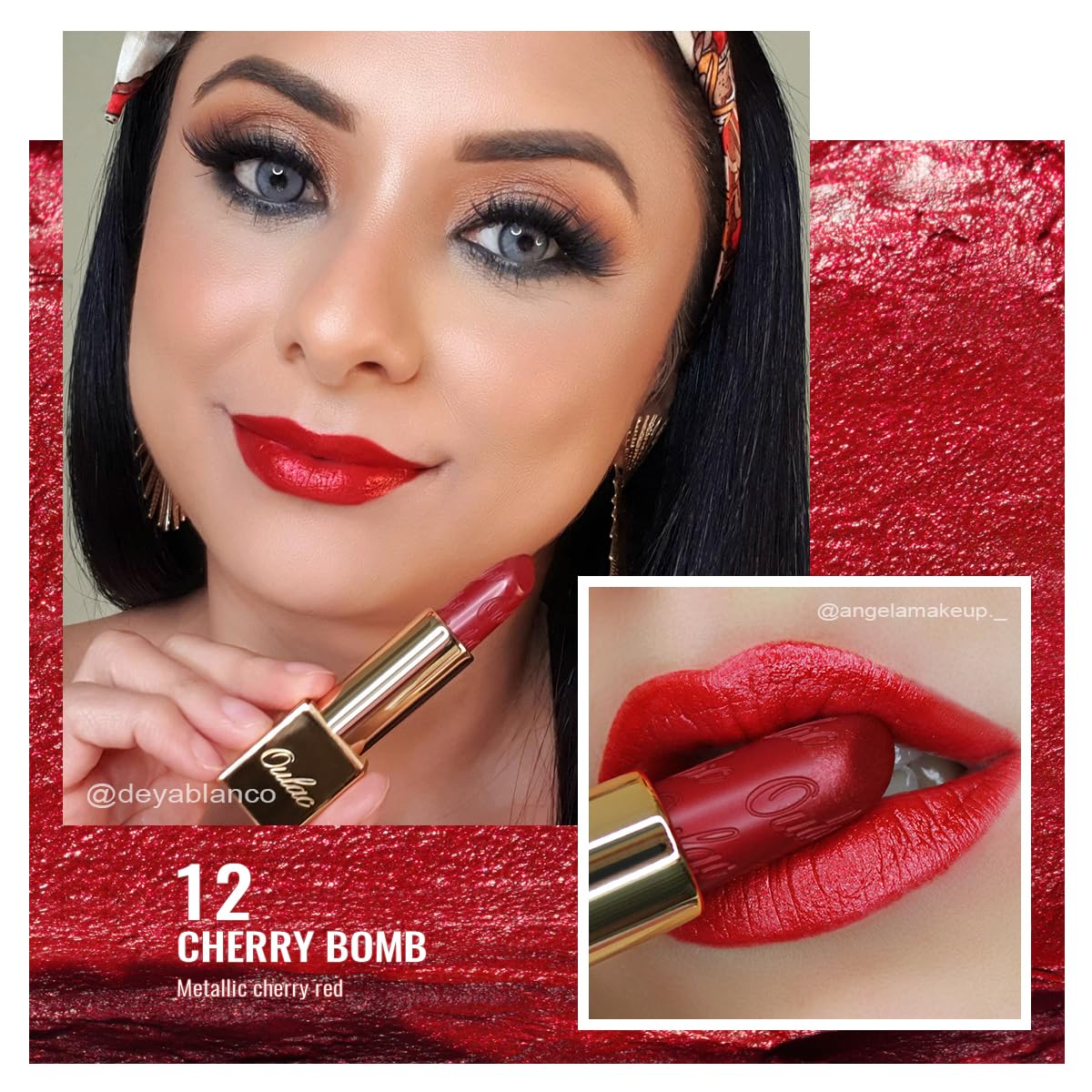 OULAC Metallic Shine Glitter Lipstick, Pink High Impact Lipcolor, Lightweight Soft and Ultra Hydrating, Long Lasting, Vegan & Cruelty-Free, Full-Coverage Lip Color 4.3 g/0.15 HIP & HIPPIE(11) Halalzen
