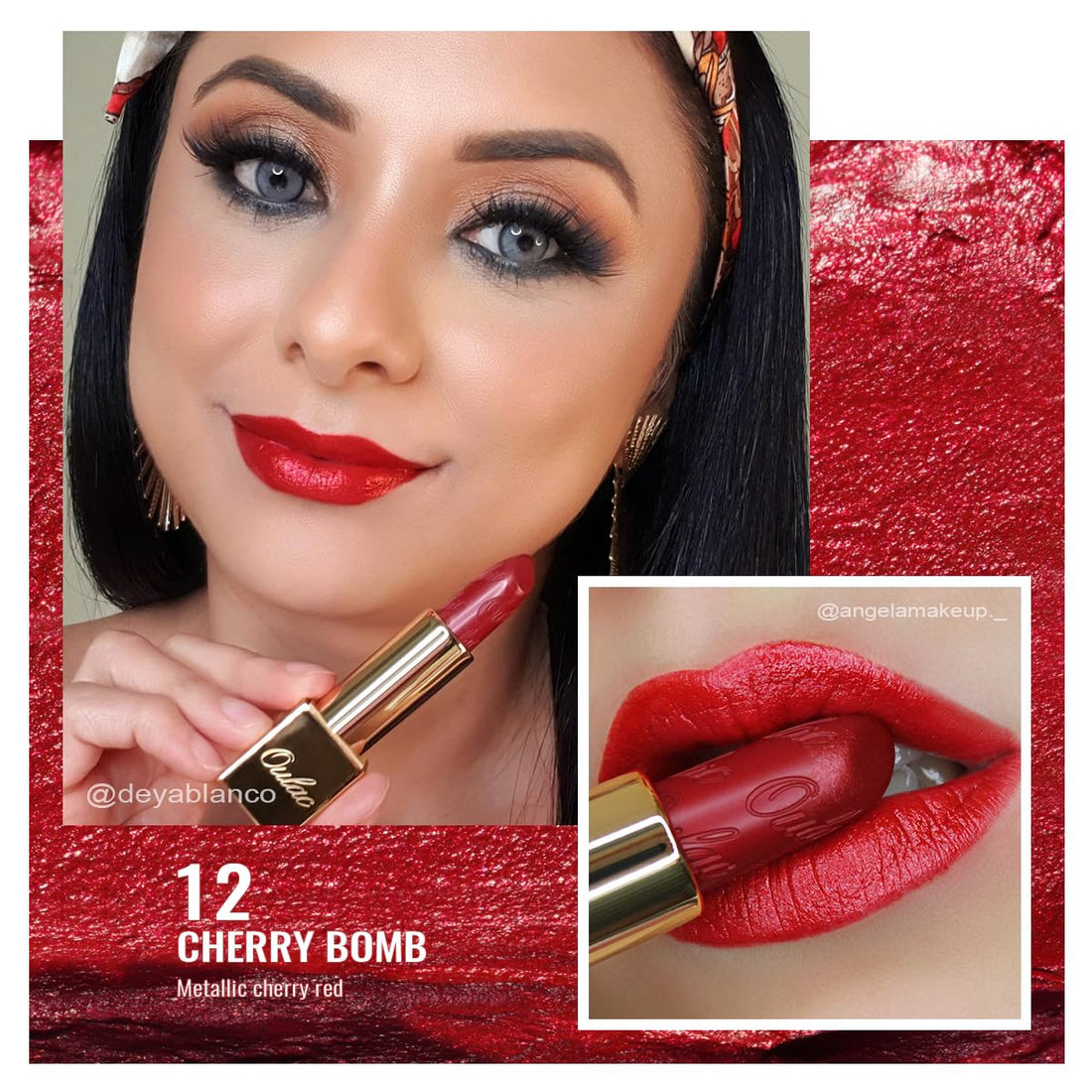OULAC Metallic Shine Glitter Lipstick, Pink High Impact Lipcolor, Lightweight Soft and Ultra Hydrating, Long Lasting, Vegan & Cruelty-Free, Full-Coverage Lip Color 4.3 g/0.15 HIP & HIPPIE(11) Halalzen