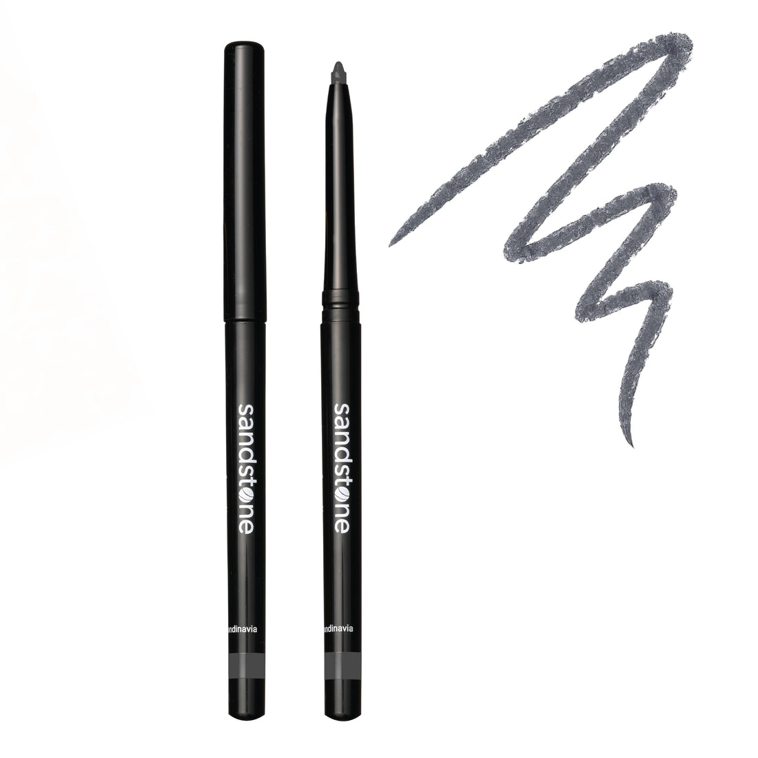 Sandstone Scandinavia Waterproof Eyeliner Pencil - Long-Lasting Gel Eye Liner for Sensitive Eyes - Hypoallergenic & Smudge-Proof - Fragrance-Free, Vegan & Allergy Tested (Black) Halalzen