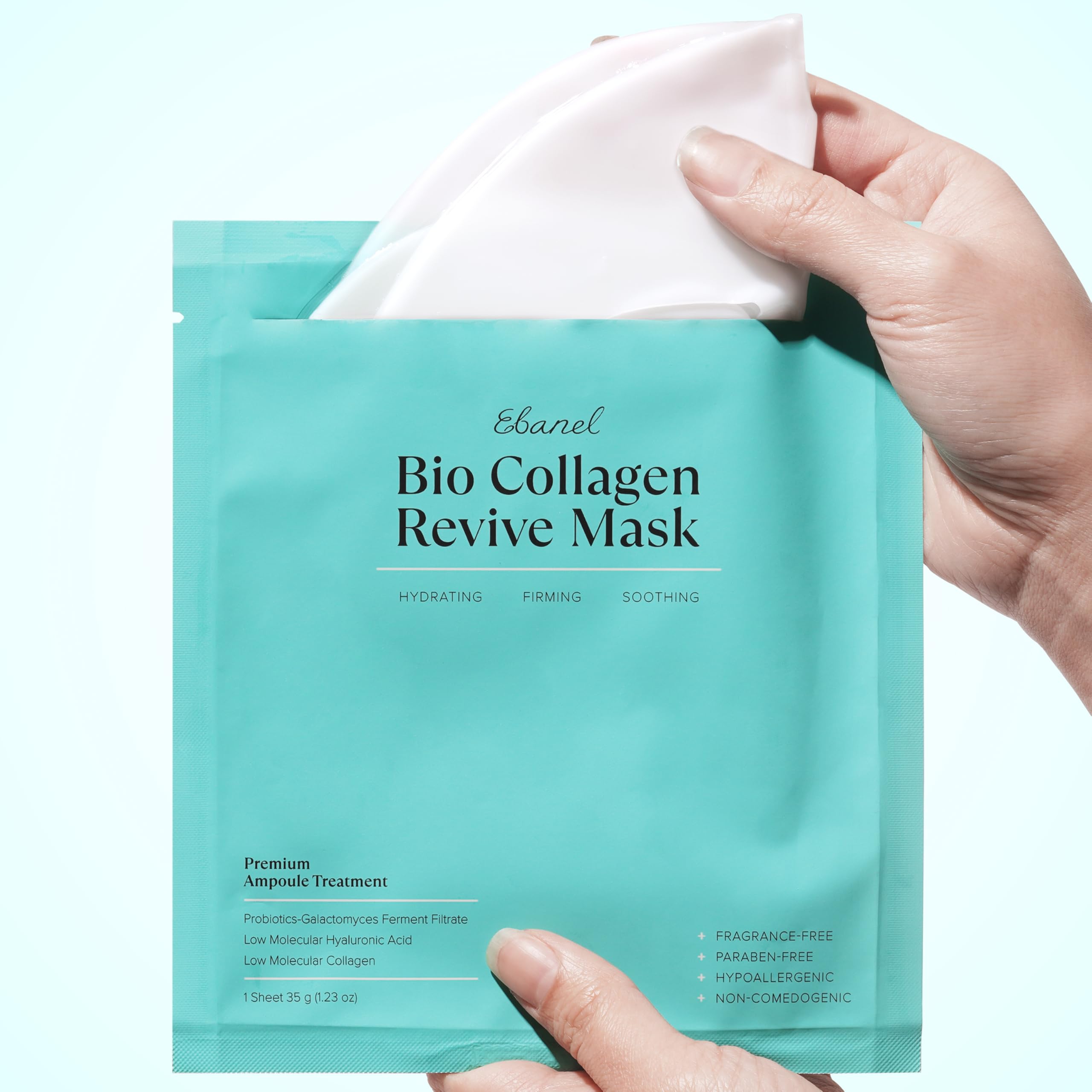 Ebanel 40 Pack Collagen Face Mask with Hyaluronic Acid, Vitamin C, Peptide, Aloe, Instant Brightening Hydrating Face Masks Skincare Korean Sheet Mask, Skin Firming, Lifting Anti Aging Facial Masks Halalzen