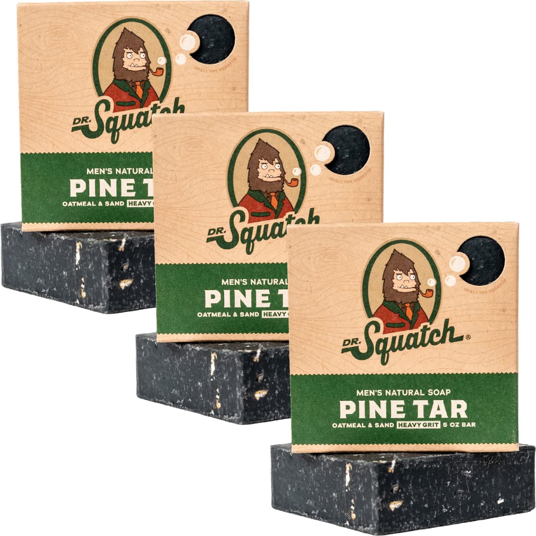 Dr. Squatch Natural Men’s Bar Soap - Cold Process Body Soap Bar with Natural Oils - Gifts for Men - Fresh Falls (142g, 3 pack) Halalzen