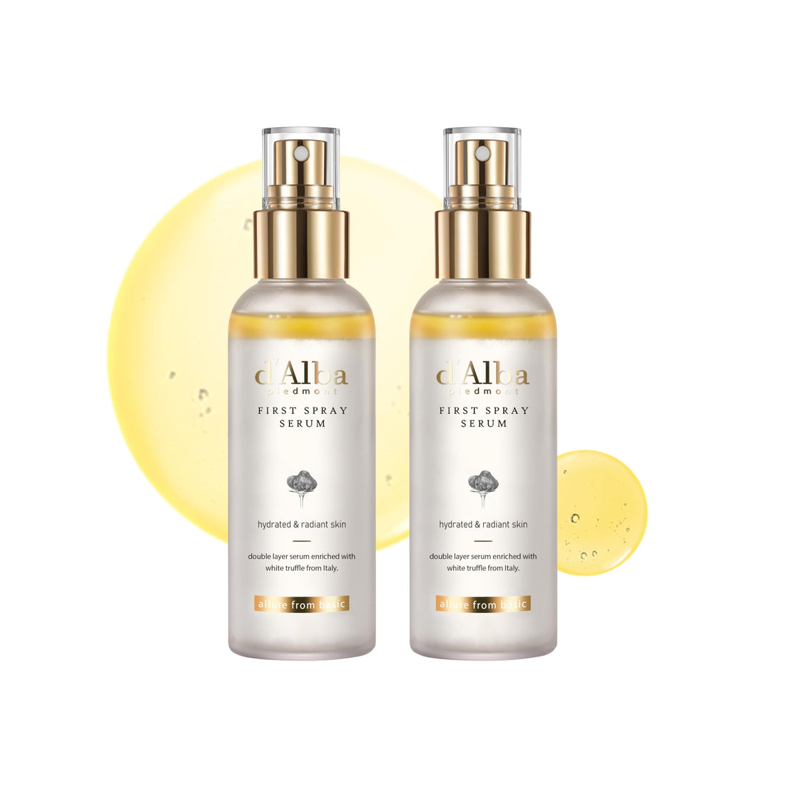 d'alba Italian White Truffle First Spray Serum, Vegan Skincare, Hydrating Facial Mist for Dry and Sensitive Skin, Glow Mist, Surfactant Free, Multifunctional Spray Halalzen