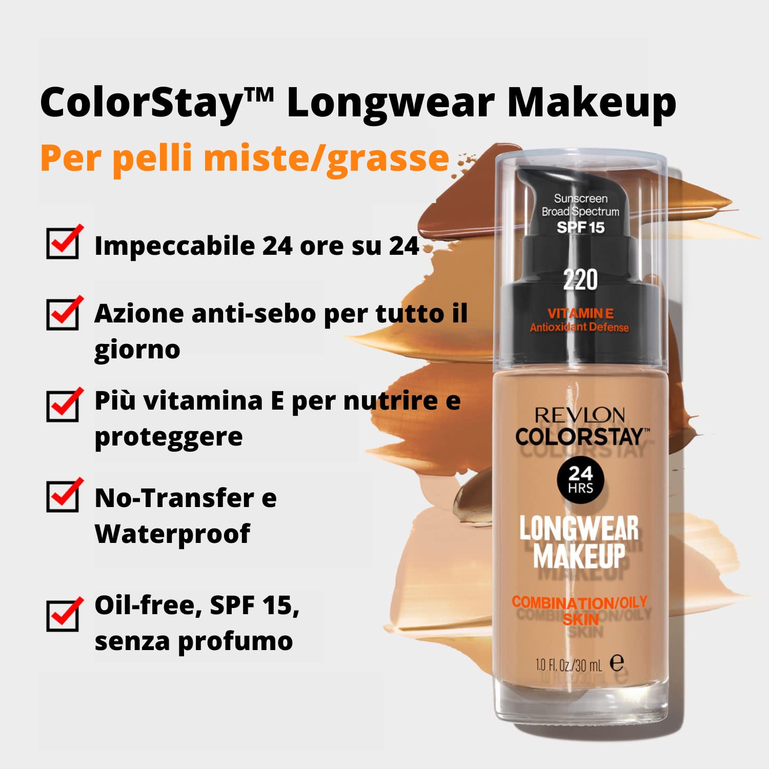 Revlon Colorstay Liquid Foundation Makeup for Combination/Oily Skin SPF15 Medium to Full Coverage (30ml) Matte Finish, Buff (150) Unisex Halalzen